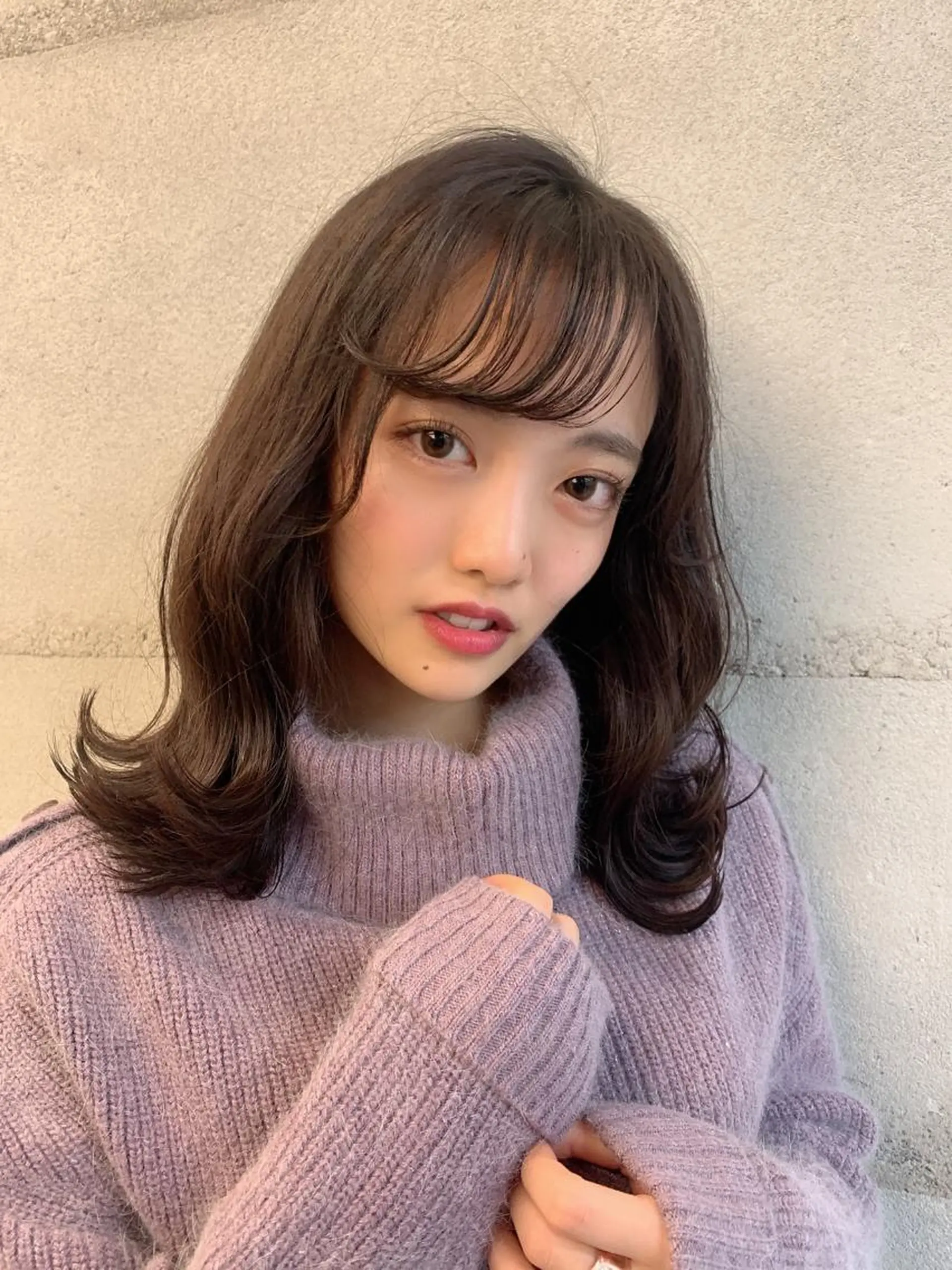 ロング カラー 透明感/オリーブ/ グレージュ/YUKAのヘアスタイル