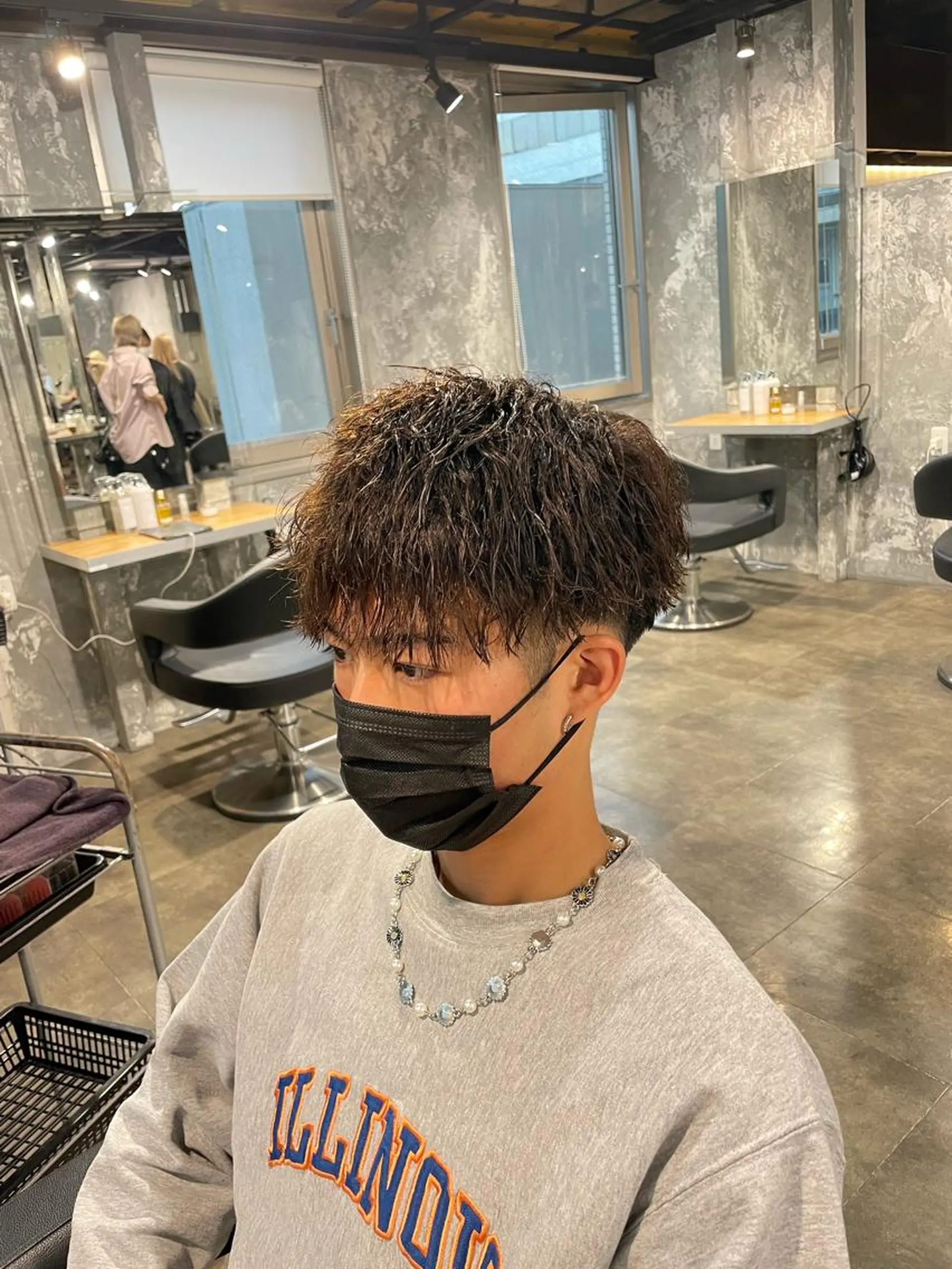 パーマ メンズ カット ヘアカラー トリートメント ヘアセット 艶髪/透明感🪽 DISCO🪽のヘアスタイル