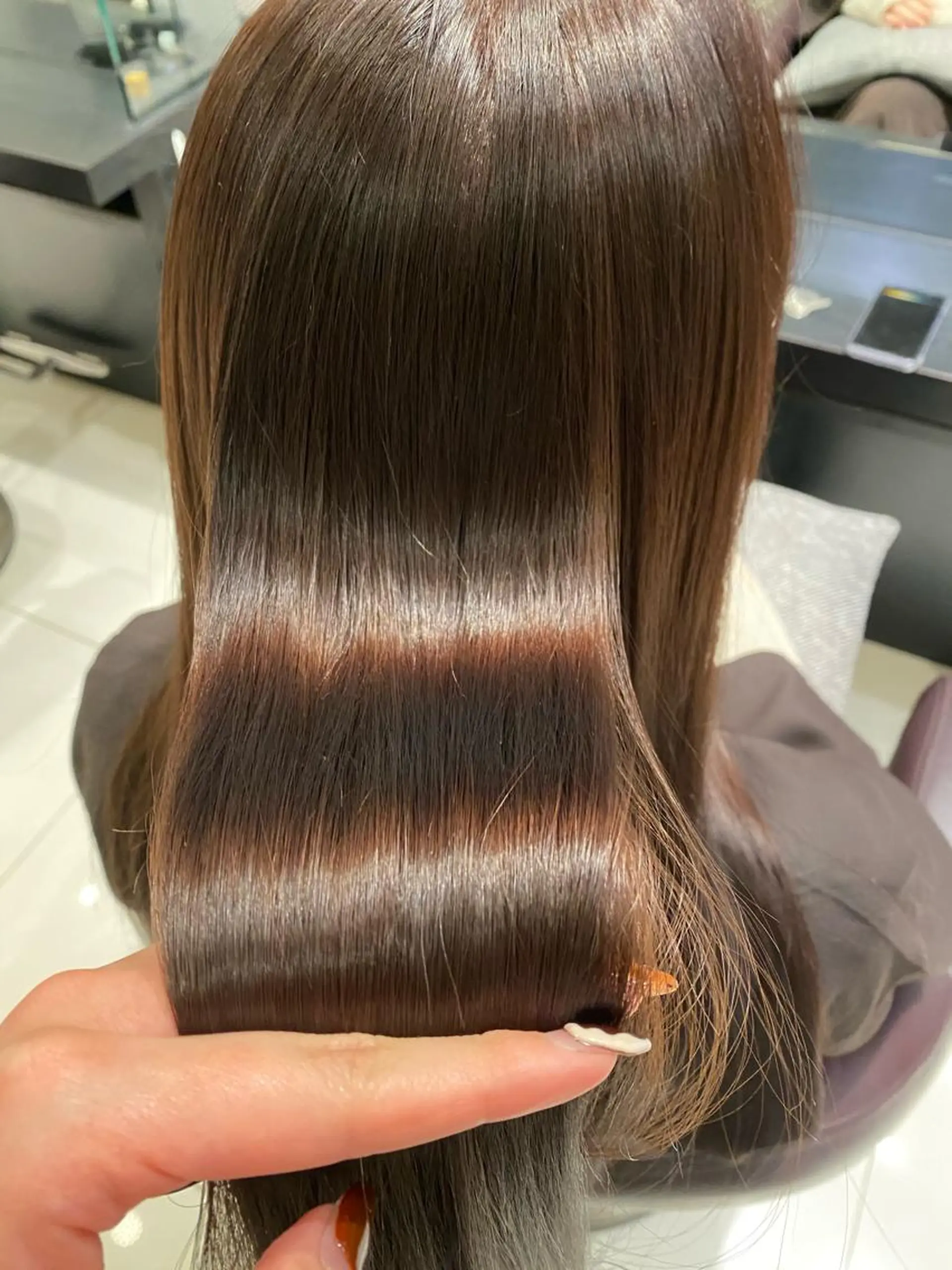 ロング 縮毛矯正 トリートメント ｎａｔｓｕ ．のヘアスタイル