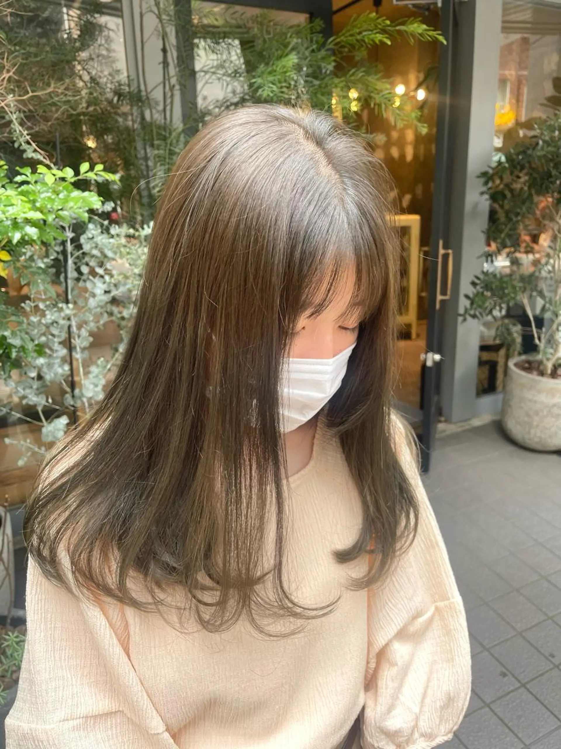 ロング ヘアカラー トリートメント ano @anomukuiのヘアスタイル