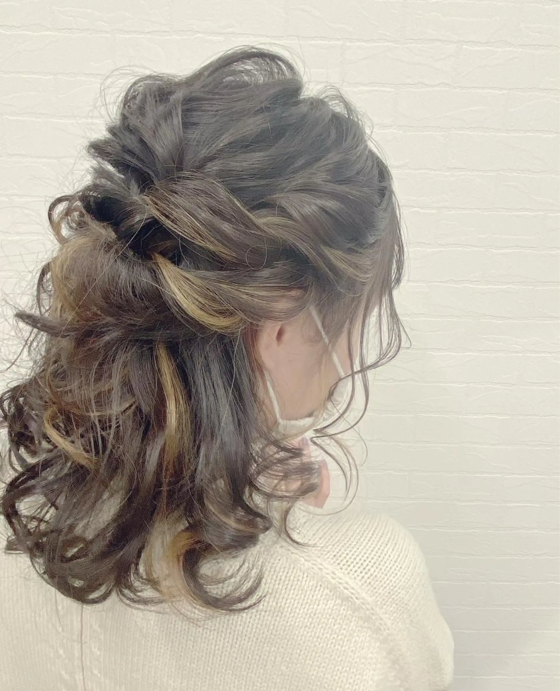 セミロング ヘアアレンジ ハーフアップ GRANLUSSO 〜グランルッソ駅前店所属・木口 嘉美のヘアスタイル