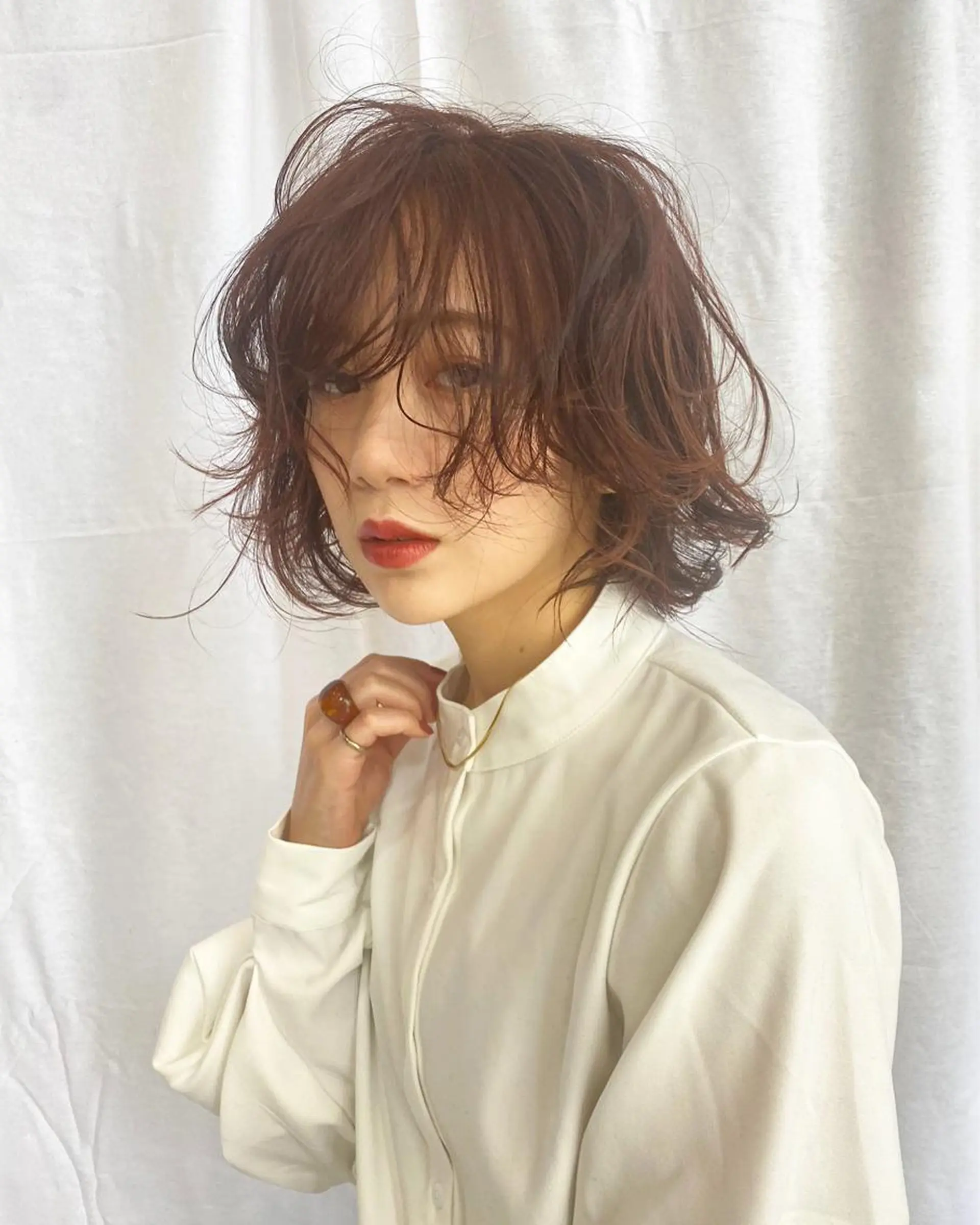 ミディアム 田川 弥空のヘアスタイル