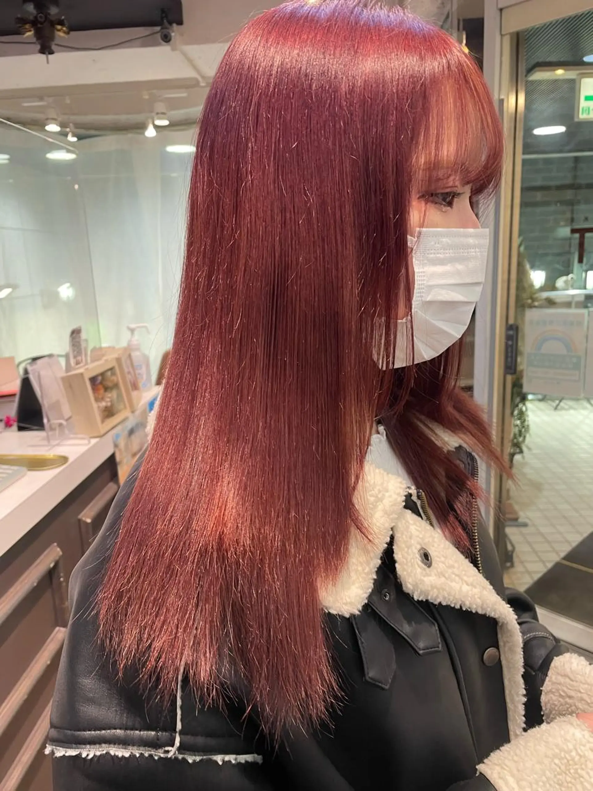 ロング カラー ハイトーンカラー ピンクカラー 学生 🦋sana🦋 似合わせカット✁のヘアスタイル