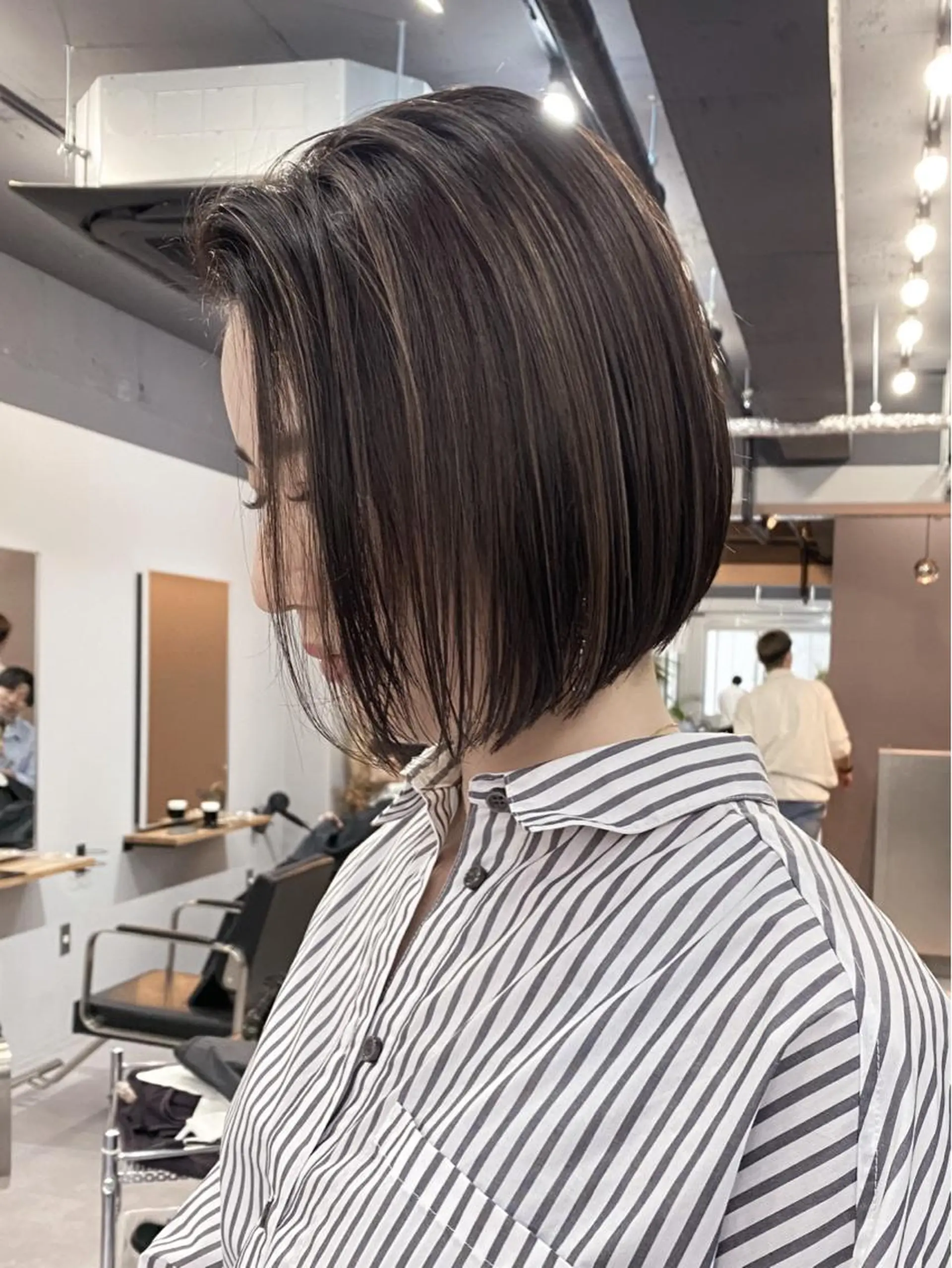 ショート カラー マツエク・マツパ ハイライトカラー ボブ ハイライト カット ヘアカラー トリートメント 中山 天地のヘアスタイル