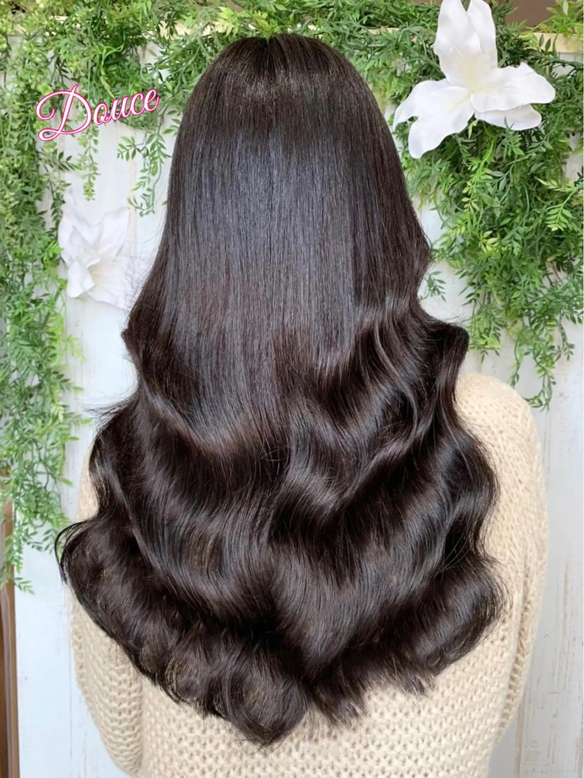 セミロング カラー ヘアアレンジ シールエクステ アディクシーカラー ブリーチ エクステ 大阪レミーエクステ チビ編み込みのヘアスタイル