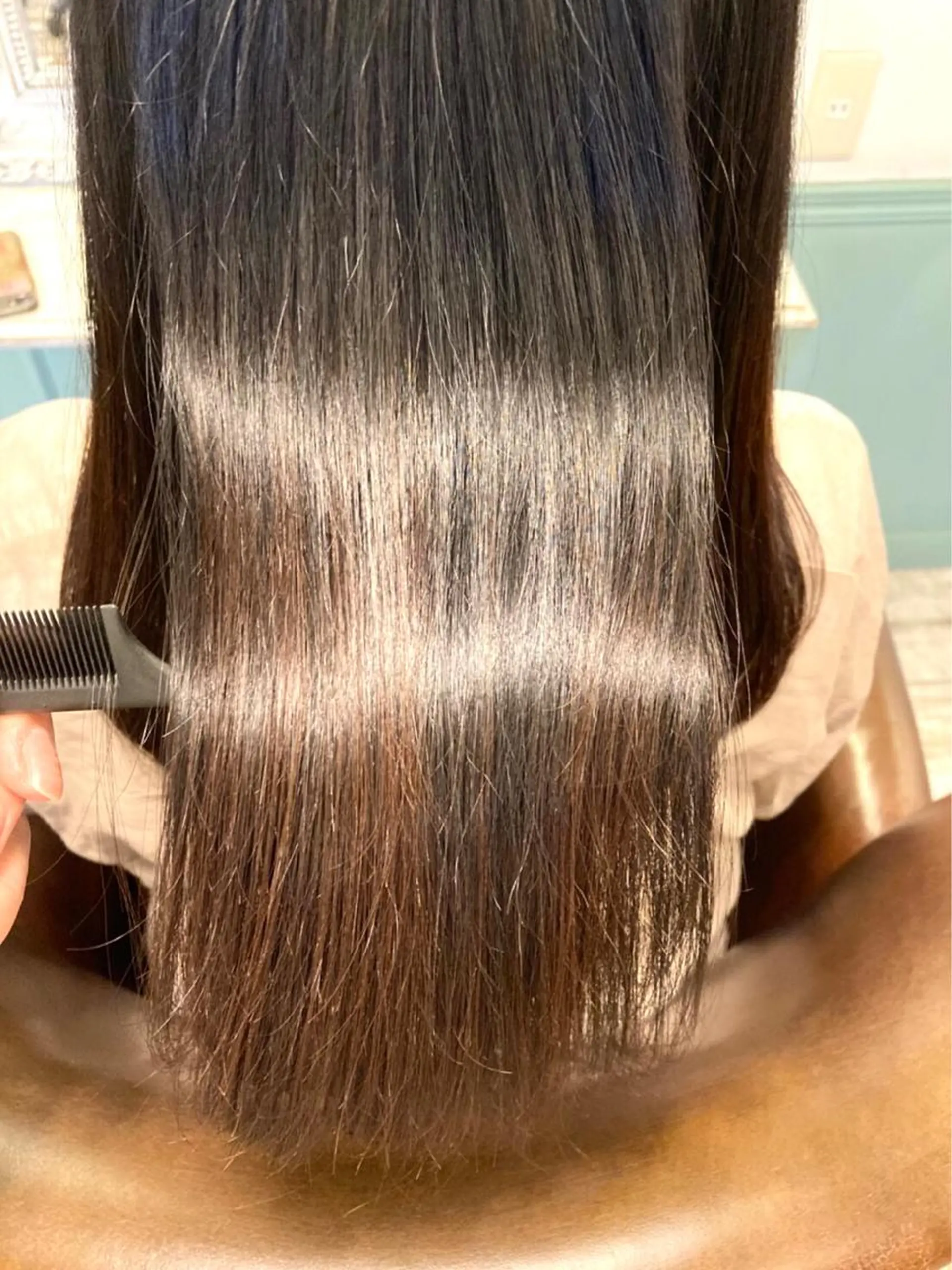 ロング 縮毛矯正 トリートメント 岩谷 愛依のヘアスタイル