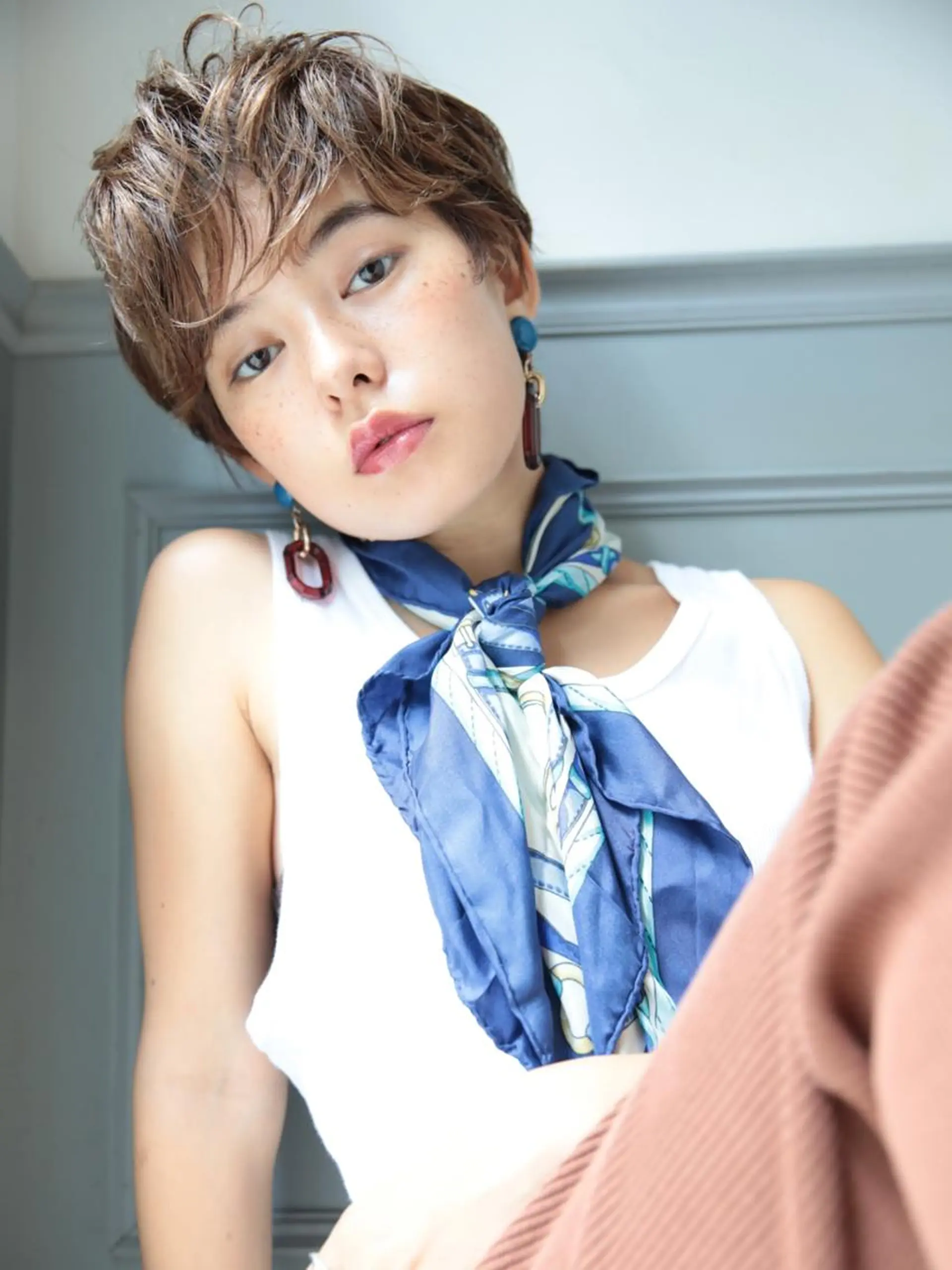 ショート カラー パーマ 山下 直人のヘアスタイル