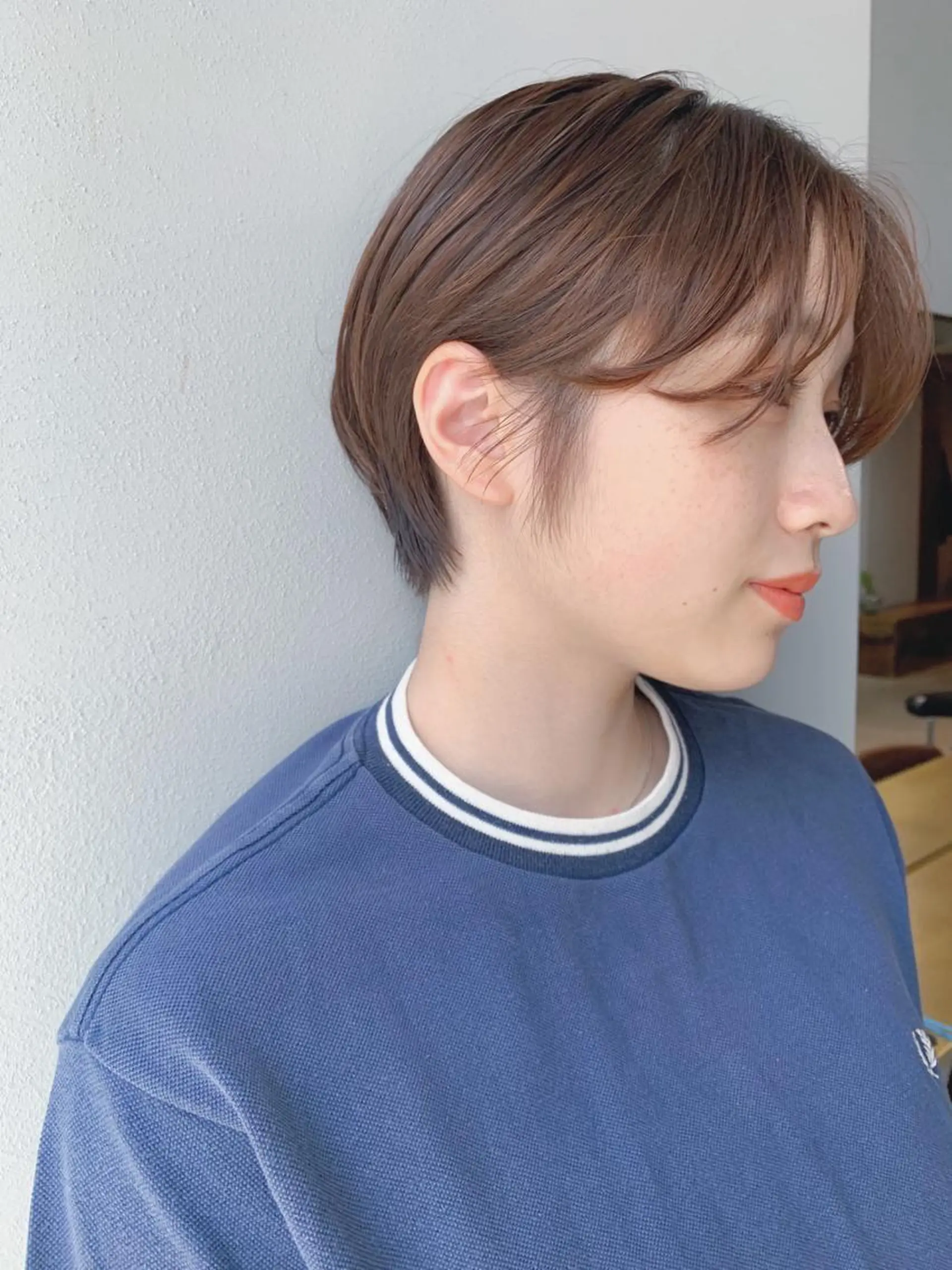 ショート カラー ボブパーマコテ巻き風 パーマNo1深江秀平のヘアスタイル