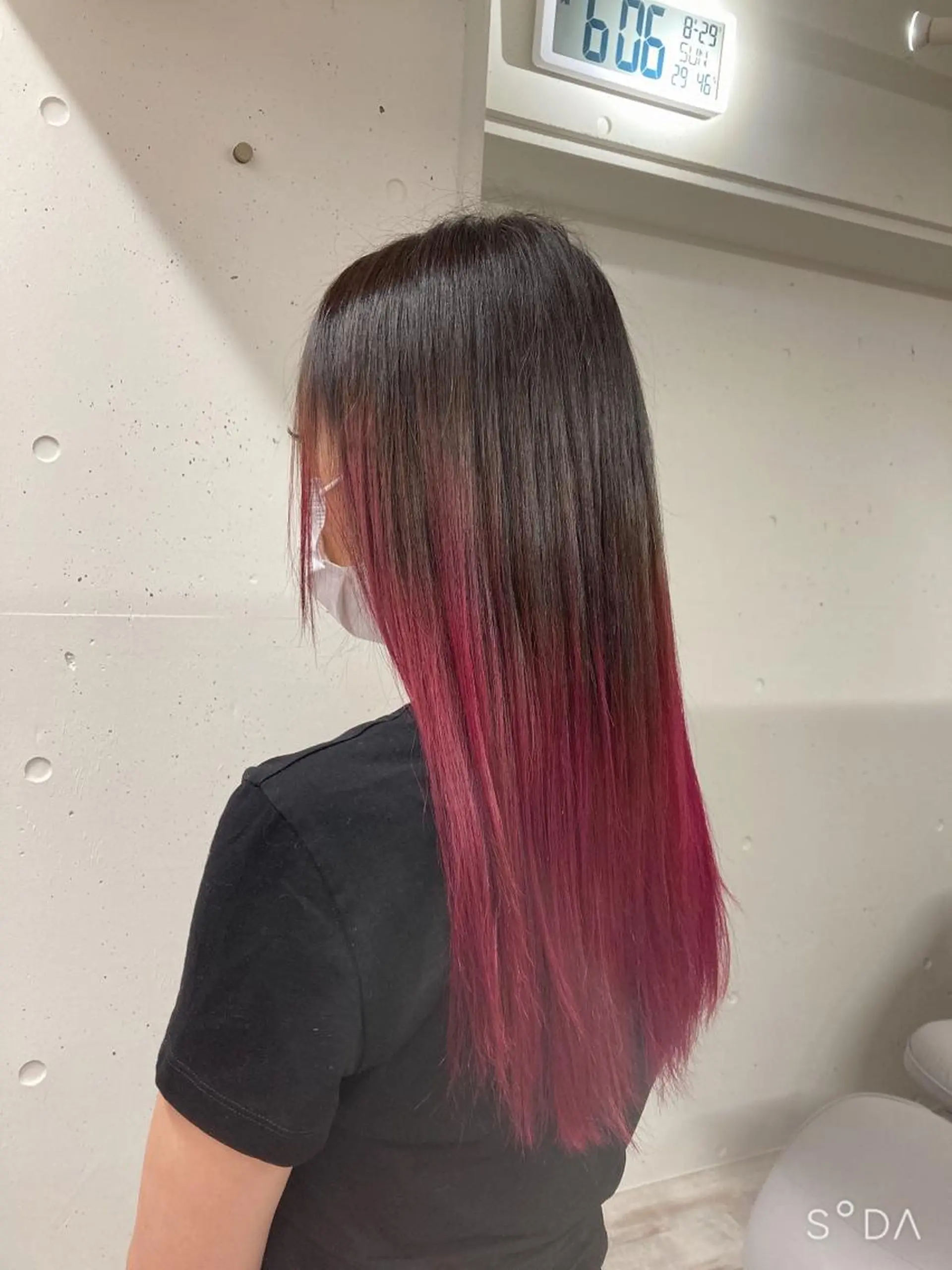 ロング カラー グラデーションカラー ピンクカラー ミルミー美容室所属・🦄💒💓齎藤 七海子🦄💒💓のマツエク・マツパデザイン