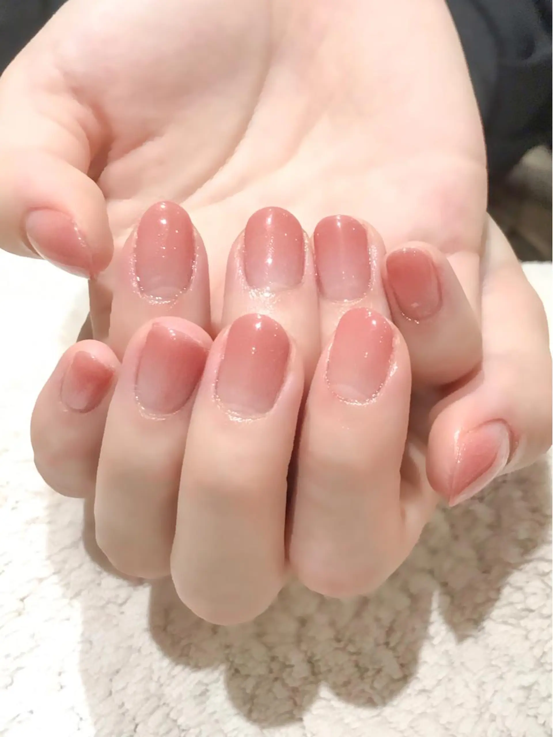 ネイル ブラウン グラデーション ピンク Nyanco Nailのネイルデザイン