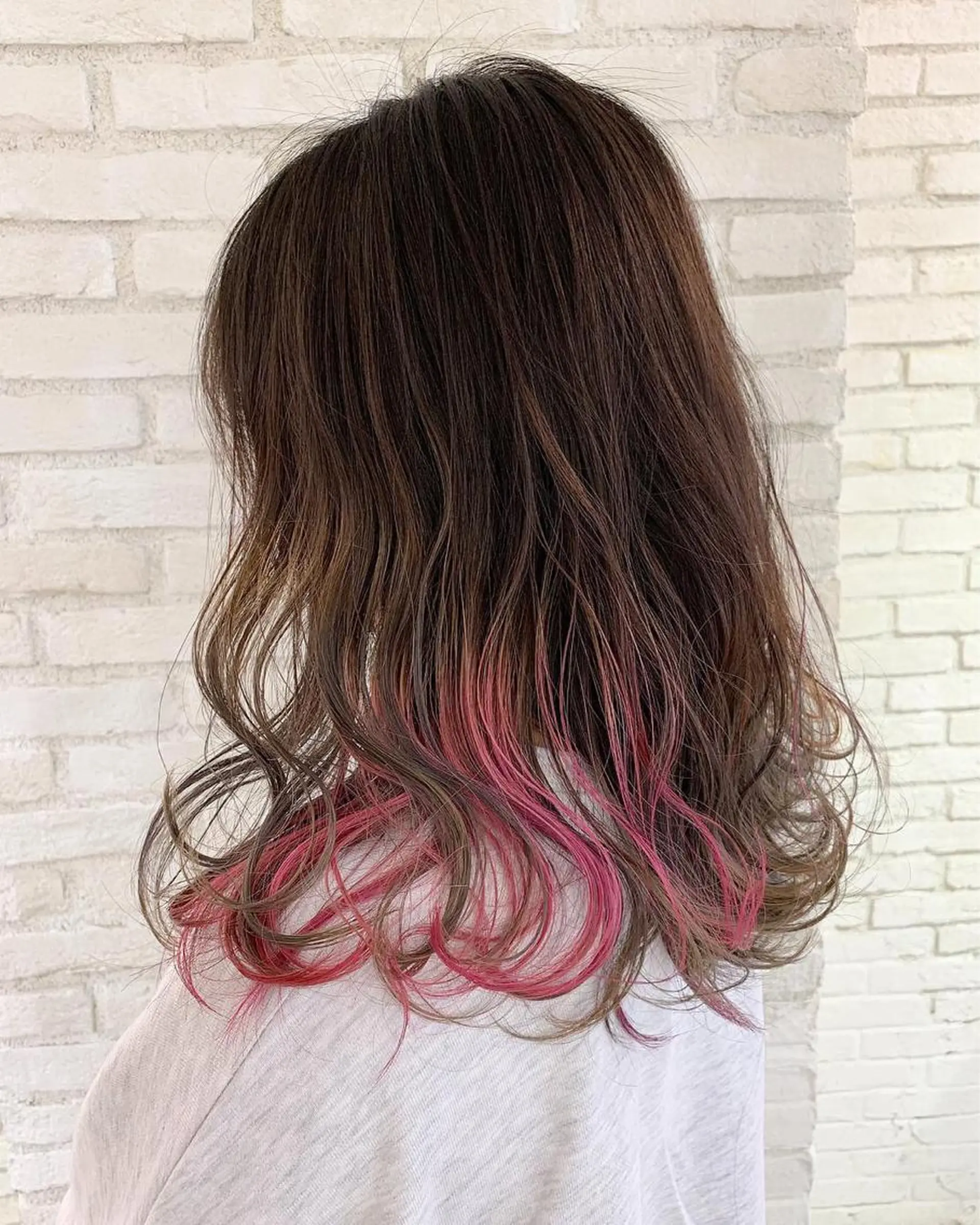 セミロング カラー パーマ ヘアアレンジ マツエク・マツパ レイヤー＆カラー 人気美容師倉崎涼のヘアスタイル