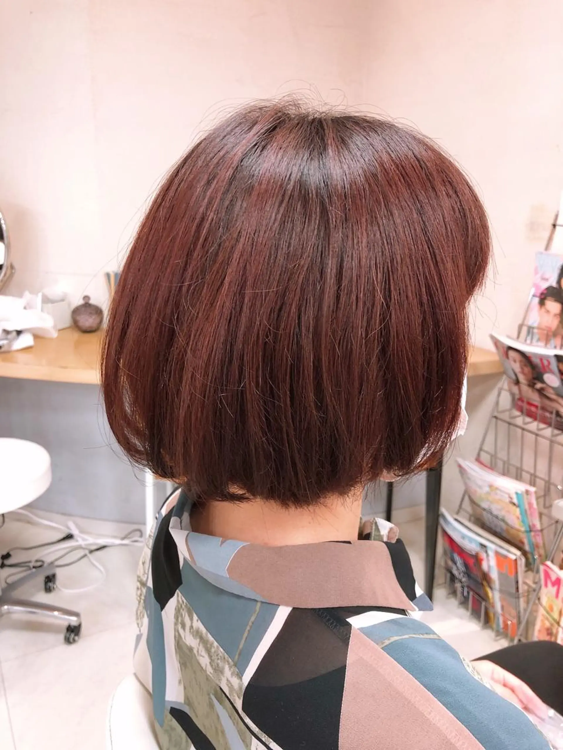 ショート カット 縮毛矯正 阿部 美咲のヘアスタイル