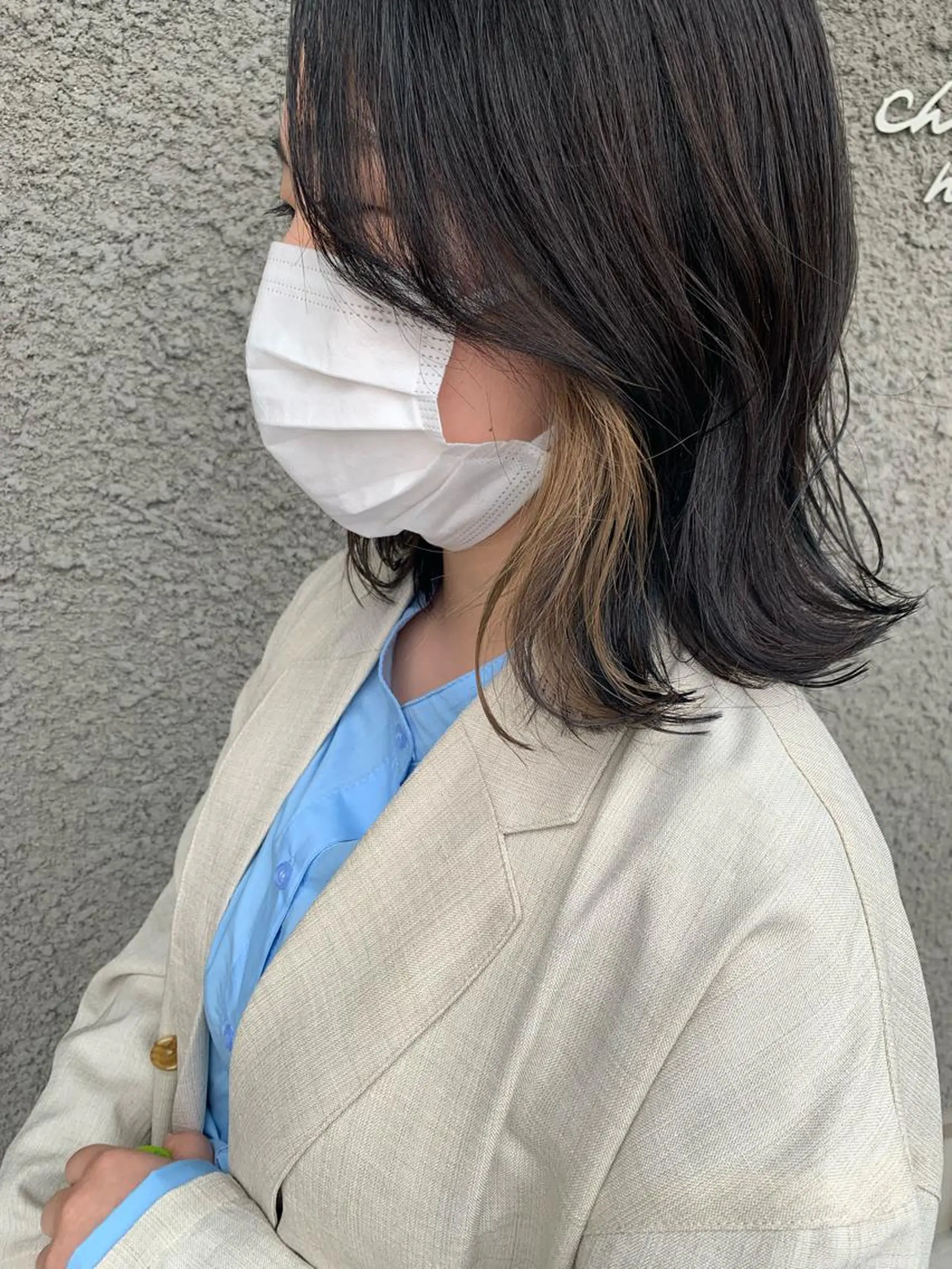ミディアム カラー chihale 富樫莉香のヘアスタイル