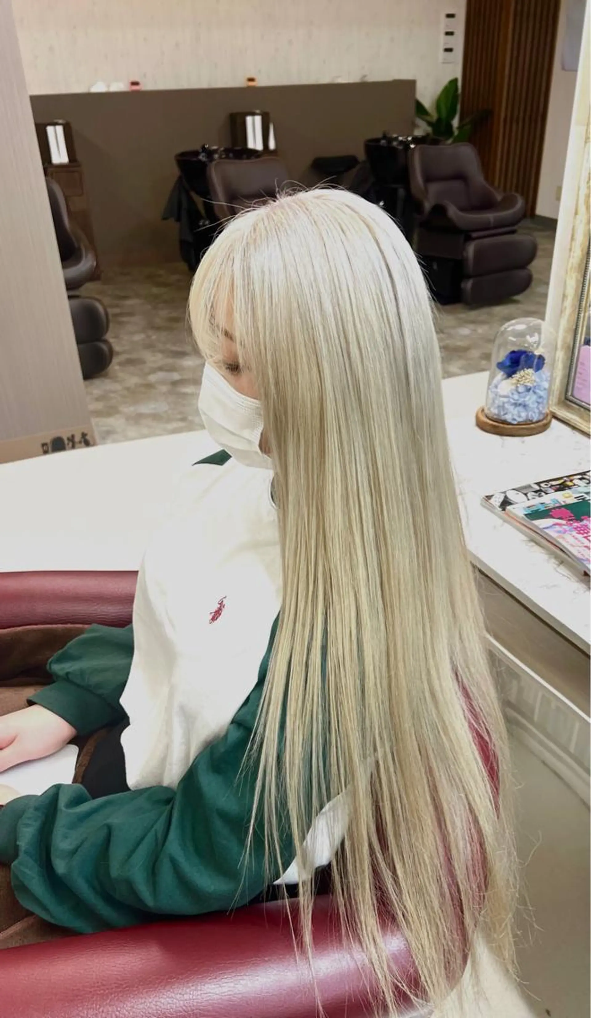 ロング カラー ベージュカラー ホワイトベージュ KEN 🌟のヘアスタイル