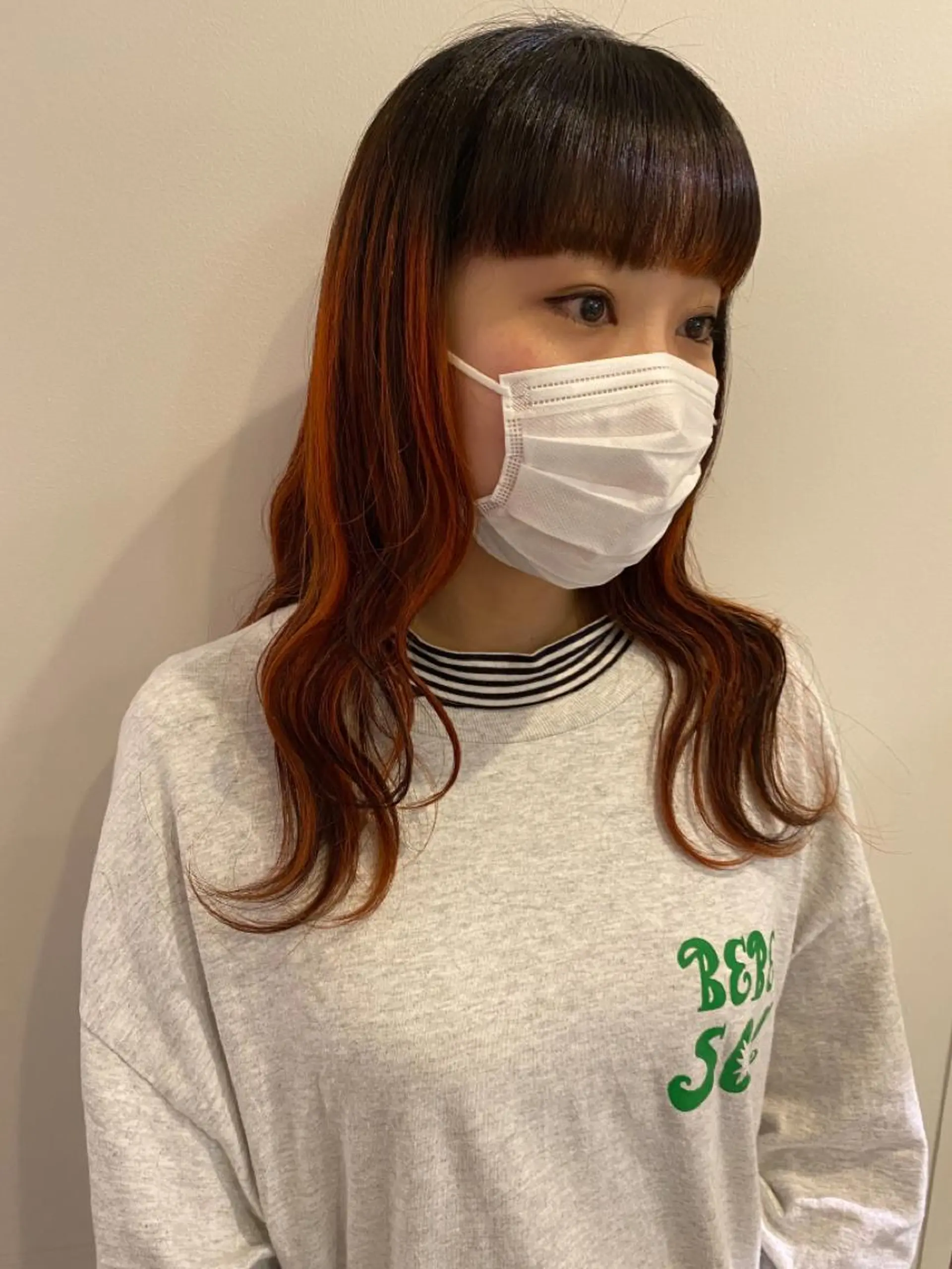 ロング レイヤー/お顔まわり 暖色カラー🍑Amiのヘアスタイル