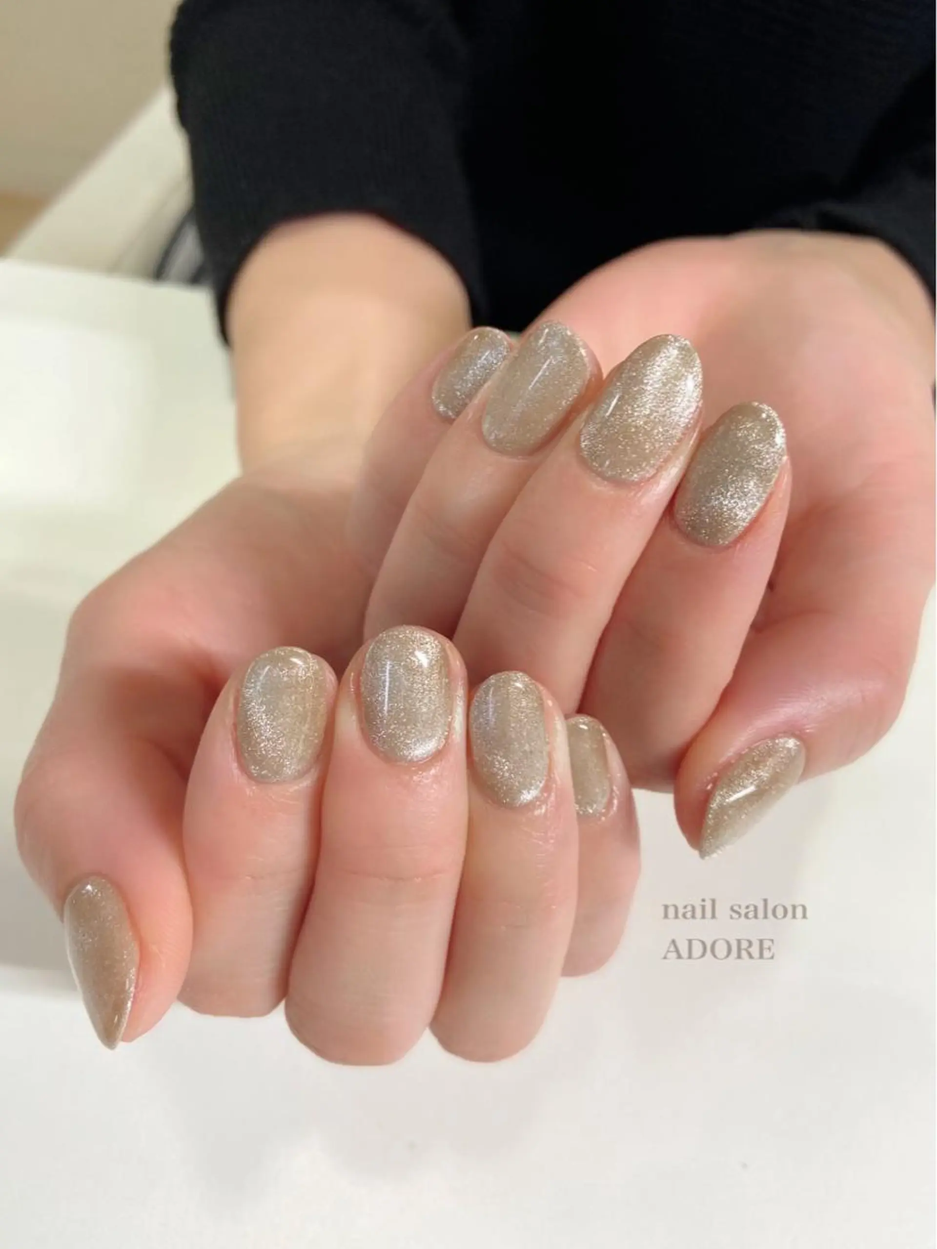ネイル クリアネイル ラメ(グリッター) マグネットネイル ミラーネイル ニュアンスネイル nail salon  ADORE所属・Adore nailのネイルデザイン