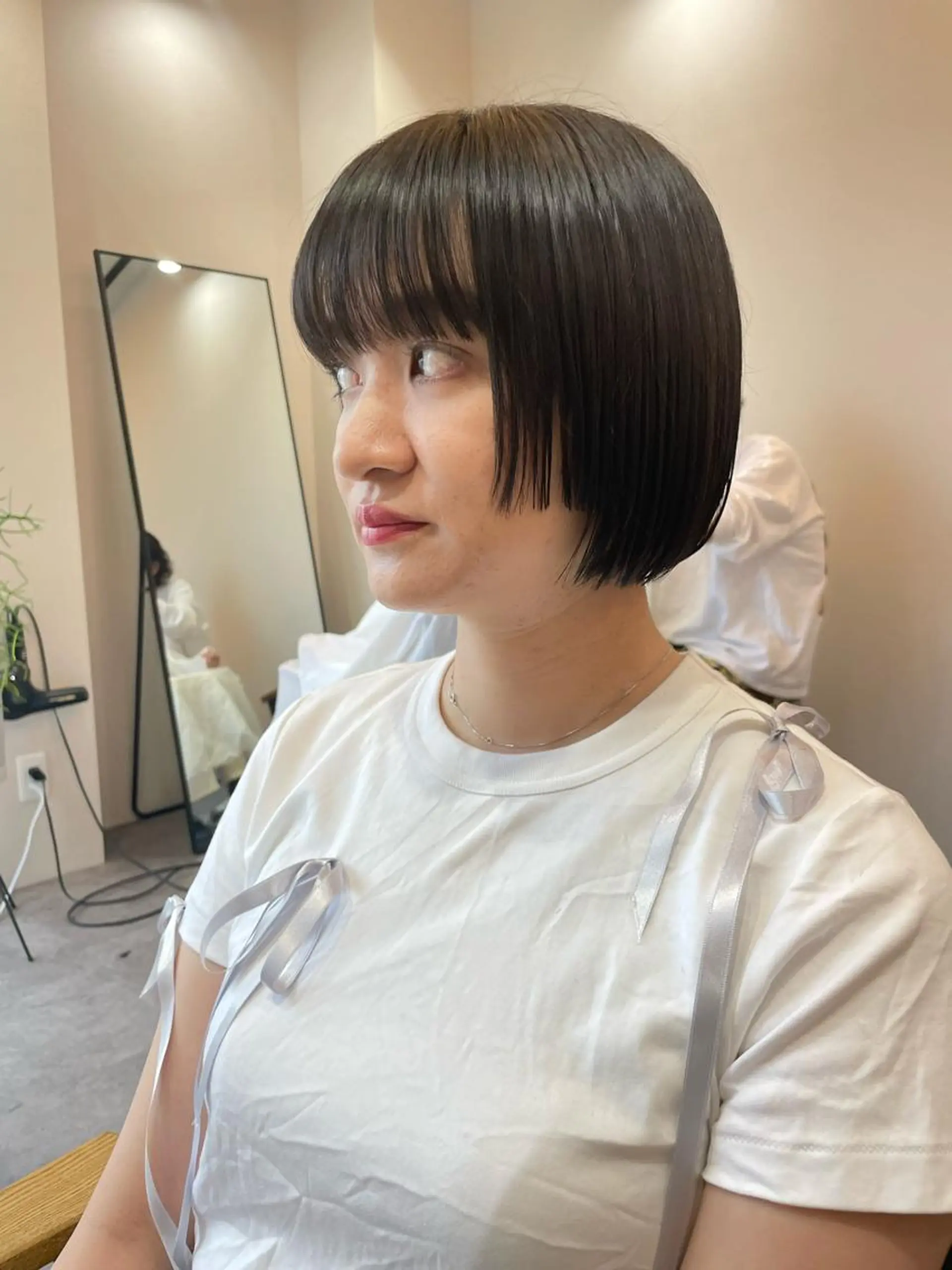 ショート ボブ 伸ばしかけ カット ヘアカラー トリートメント ボブ/髪質改善/ soiナカジママドリのヘアスタイル