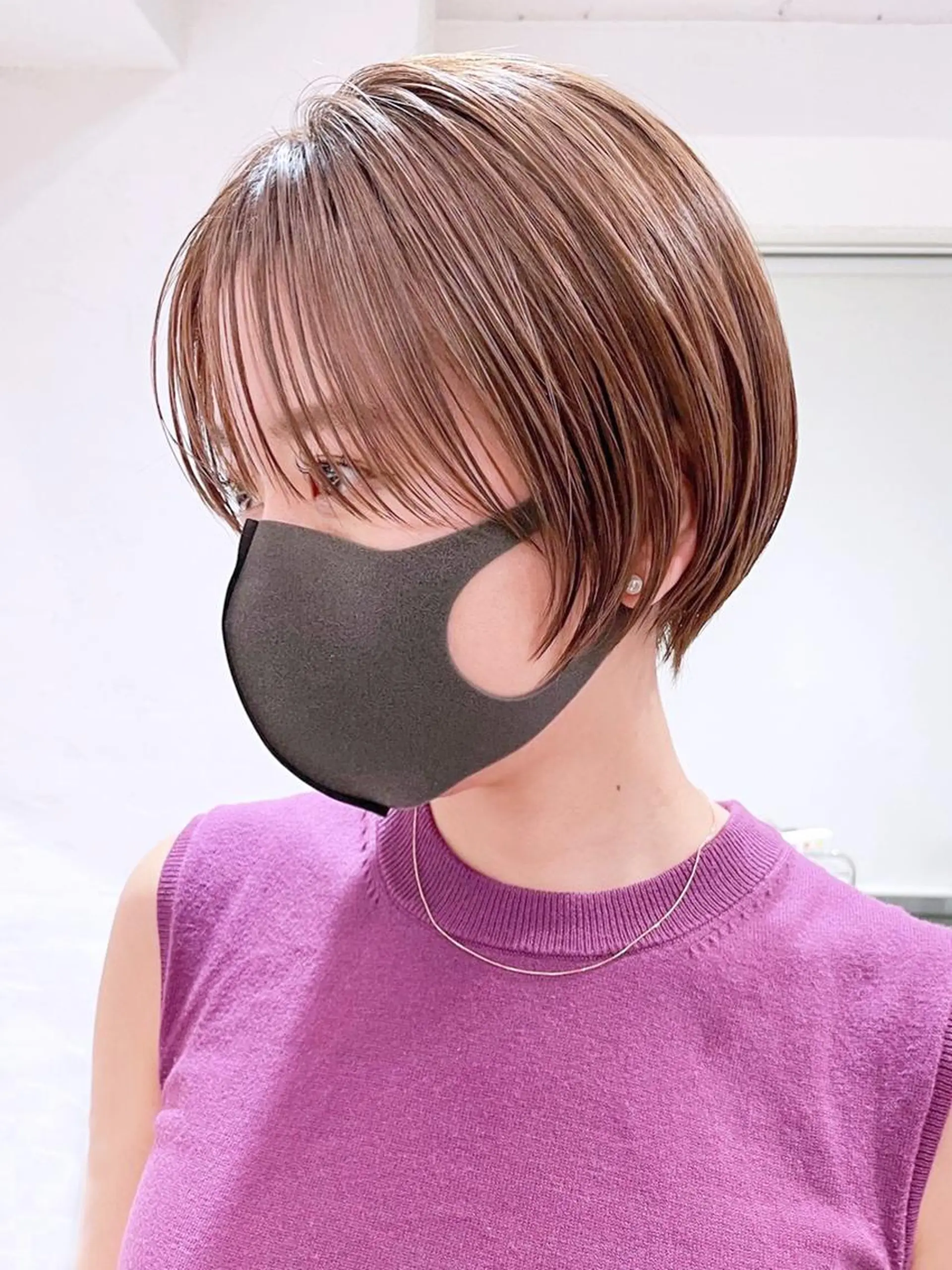 ショート カラー パーマ ヘアアレンジ ショートボブ ボブ ショートヘア ITbyALBUM 中野店のヘアスタイル