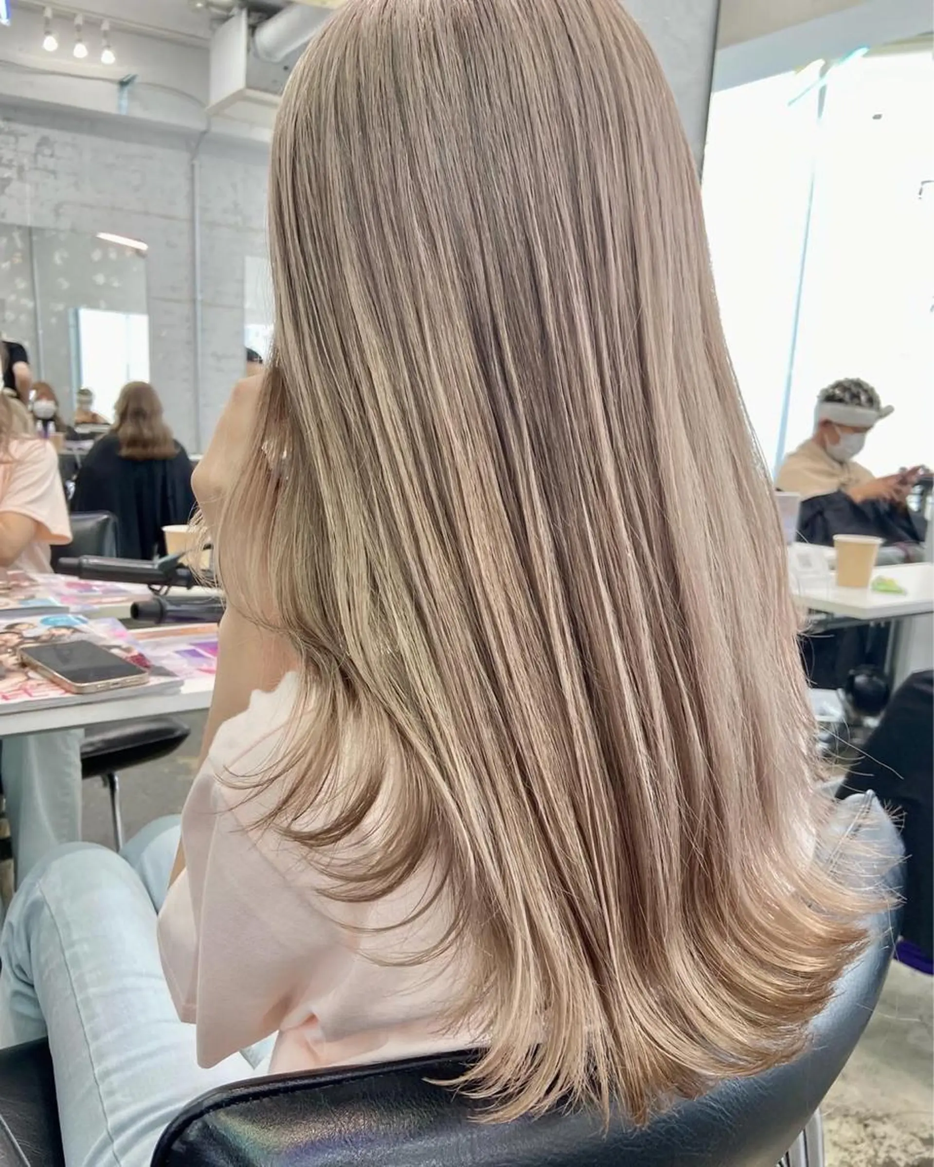 ロング カラー ブリーチ ザクザクレイヤー 🍀/ブリーチ/小田のヘアスタイル