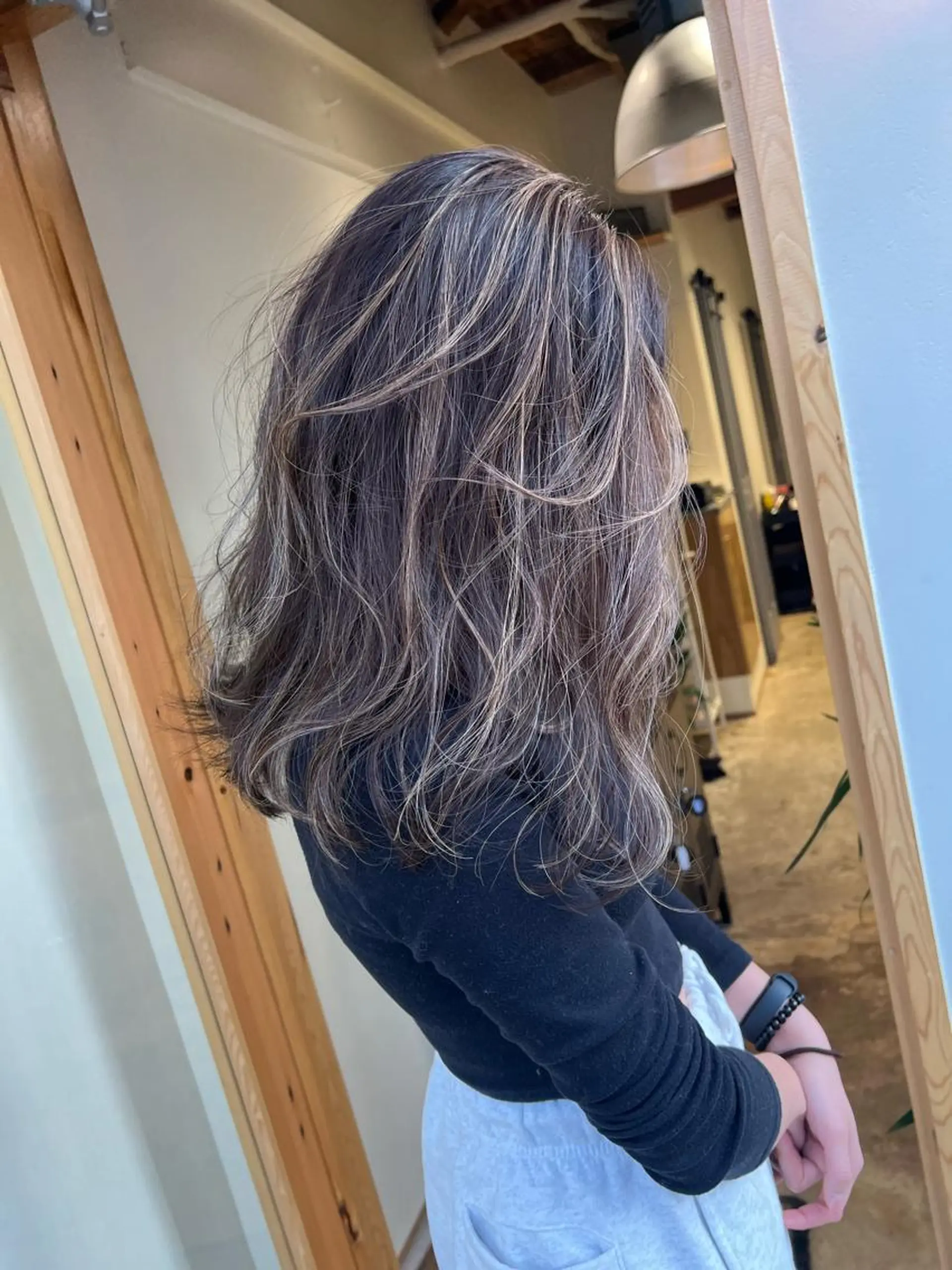 ロング カラー カット ヘアカラー nishido ハイライト/メンズのヘアスタイル