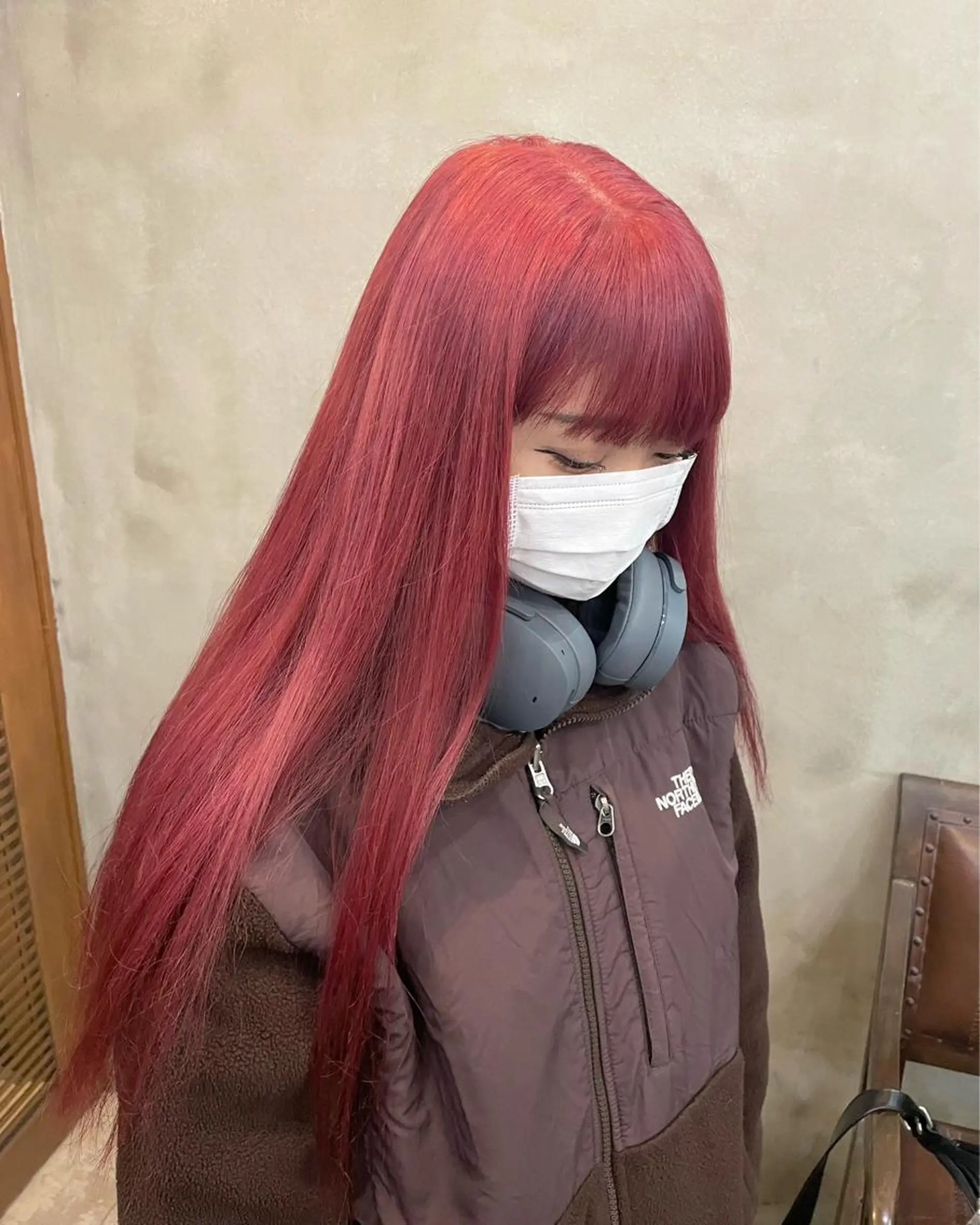 ロング カラー ヘアアレンジ ヘアカラー 【ピンク/韓国ヘア/ ヘアセット】亜海のヘアスタイル