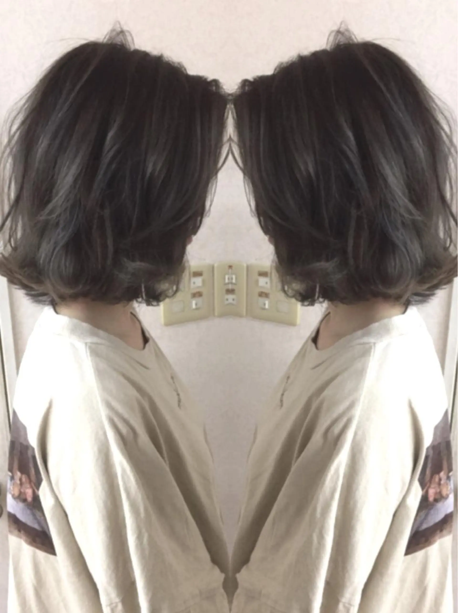 ミディアム カラー パーマ ブリーチ ブルーカラー ブルージュ グラデーションカラー 外国人風カラー BOB所属・三輪 太一のヘアスタイル