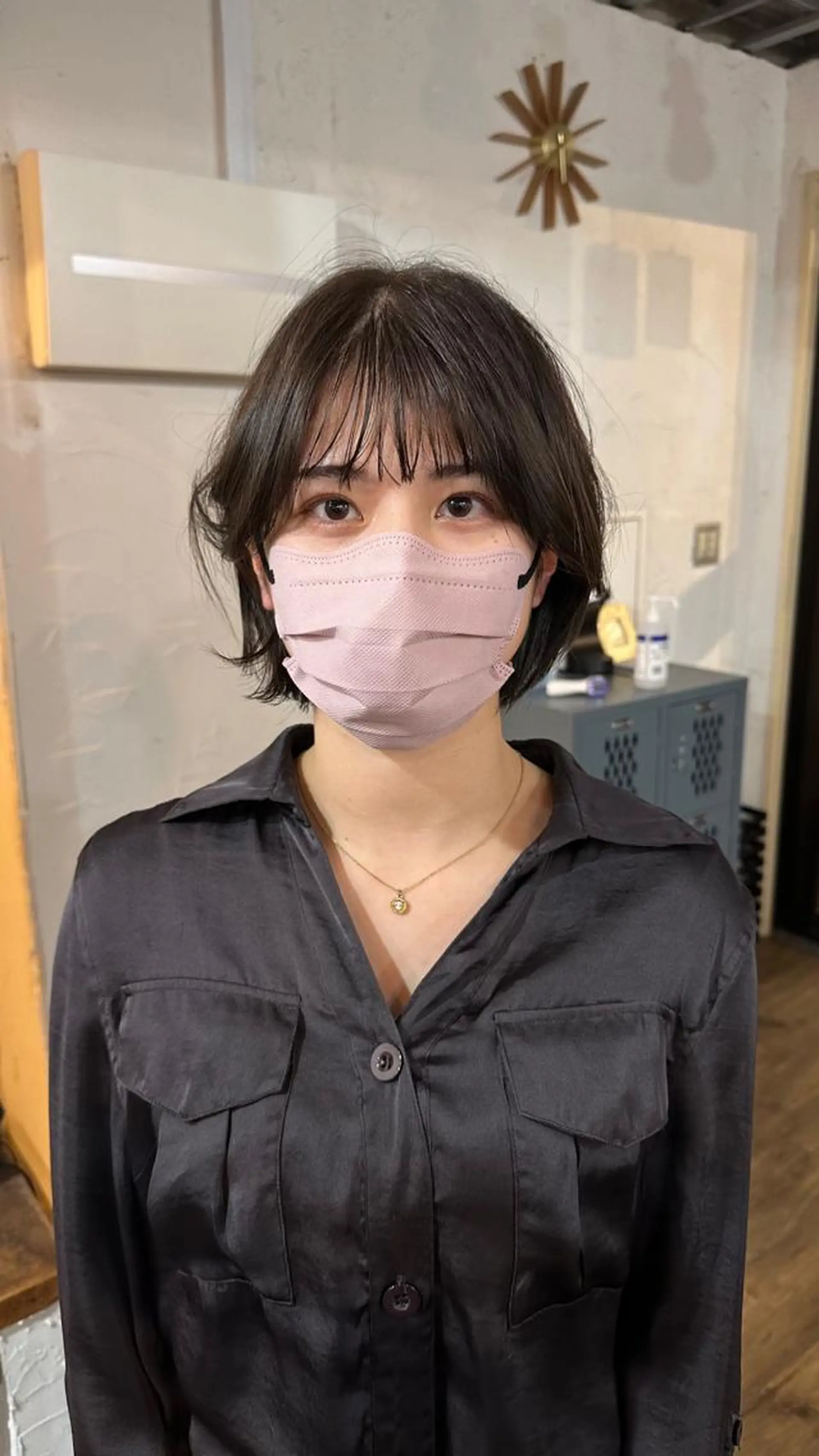 ショート カラー 切りっぱなしボブ ショートボブ ショートレイヤー ハンサムショート バレイヤージュ カット ヘアカラー トリートメント フリーランス所属・韓国ヘア レイヤー くびれヘアMATSUのヘアスタイル