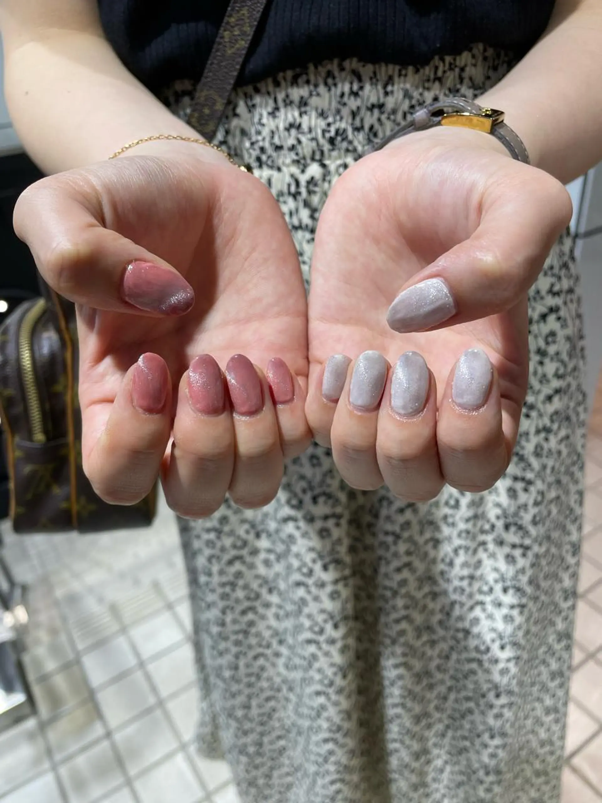 ネイル アートネイル マグネットネイル シンプルネイル ハンドネイル メンズ/艶髪/カラー サクラ🌸のヘアスタイル