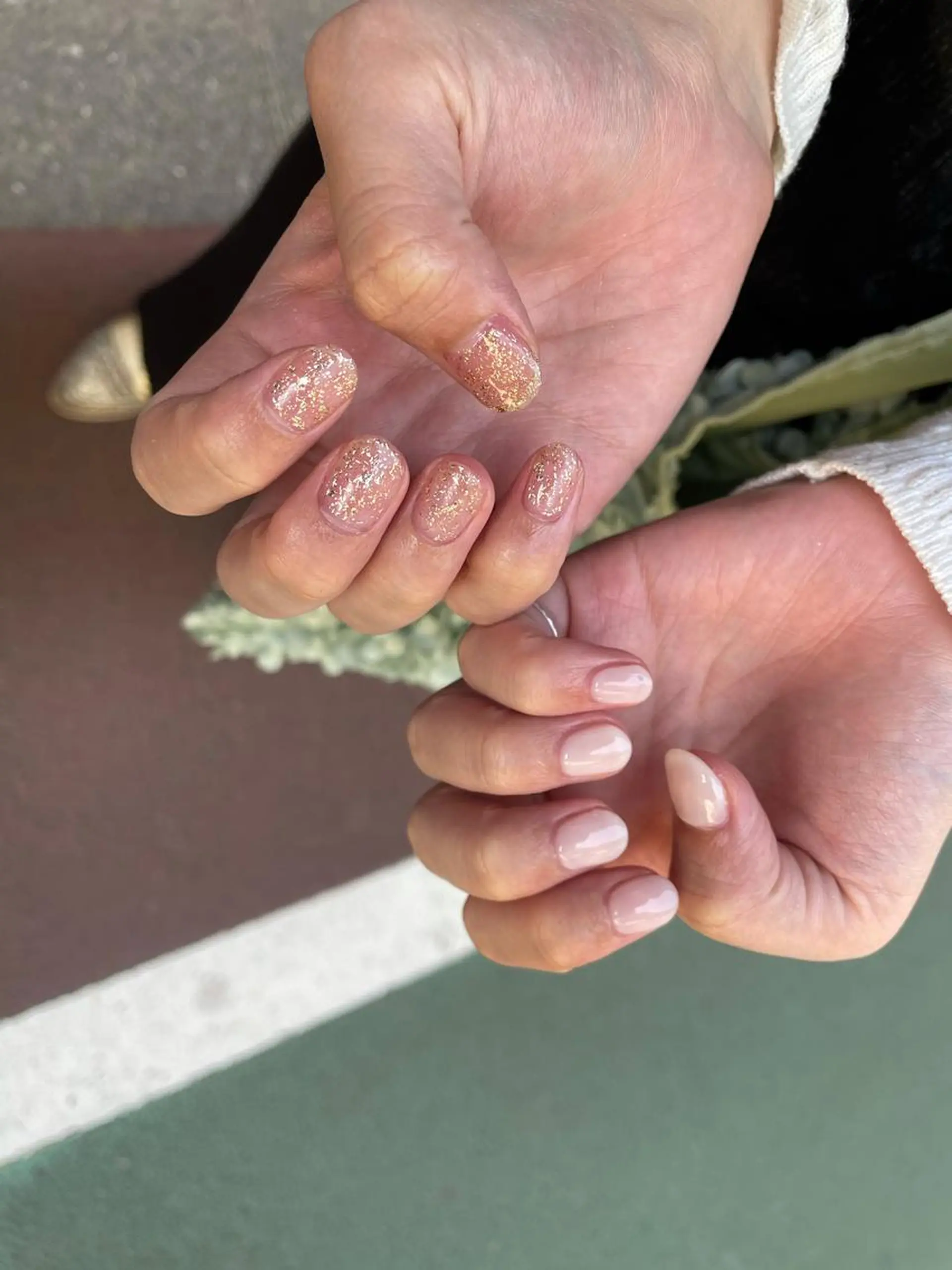 ネイル ハンドネイル ハンドケア R'well所属・はばすみれ🎀ﾈｲﾙ 光ﾌｪｲｼｬﾙ ﾍｱのネイルデザイン