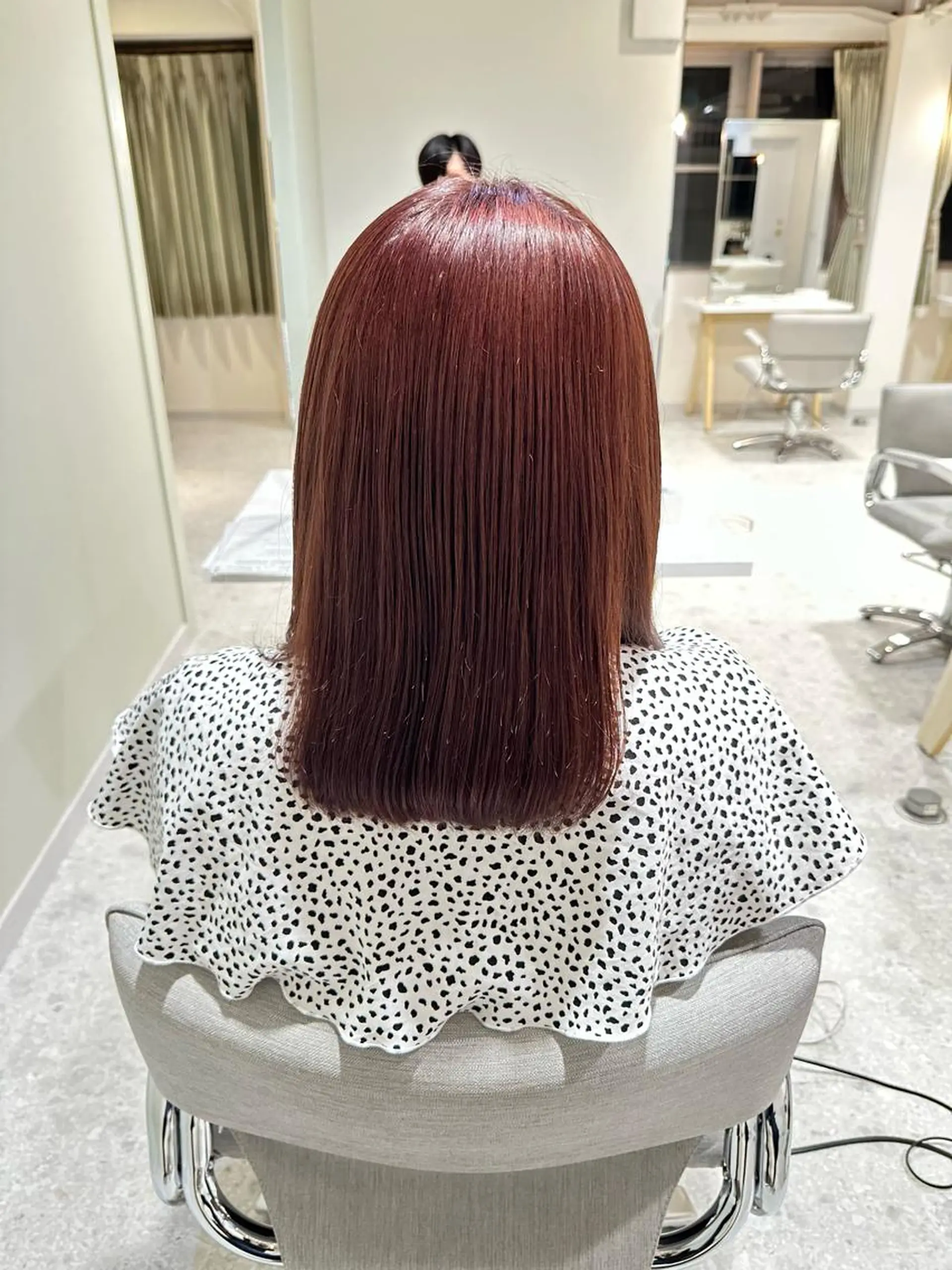 ミディアム カラー ピンクカラー 馬渕 拓海のヘアスタイル