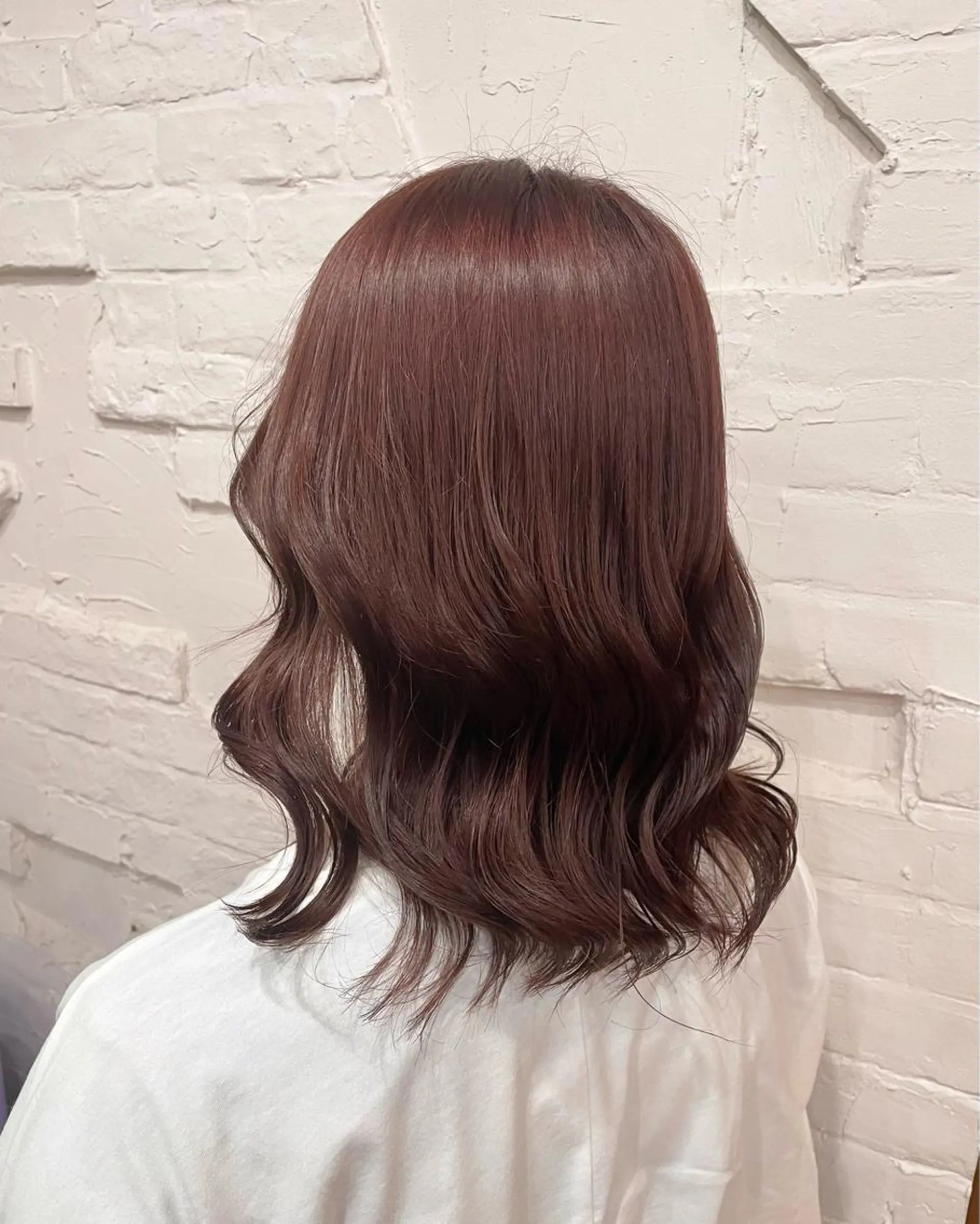 ミディアム カラー カット ヘアカラー トリートメント 【ピンク/韓国ヘア/ ヘアセット】亜海のヘアスタイル