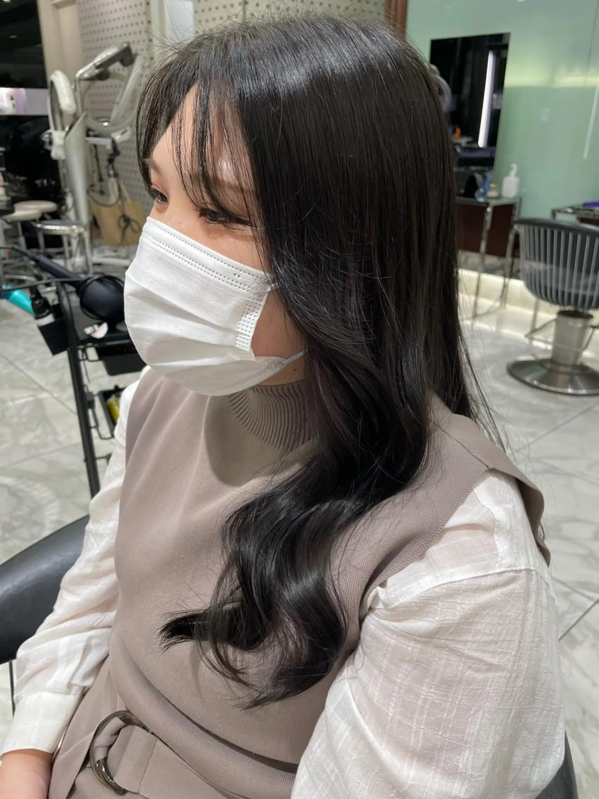 ロング 韓国風パーマ/ヘア セット/店長みづきのヘアスタイル