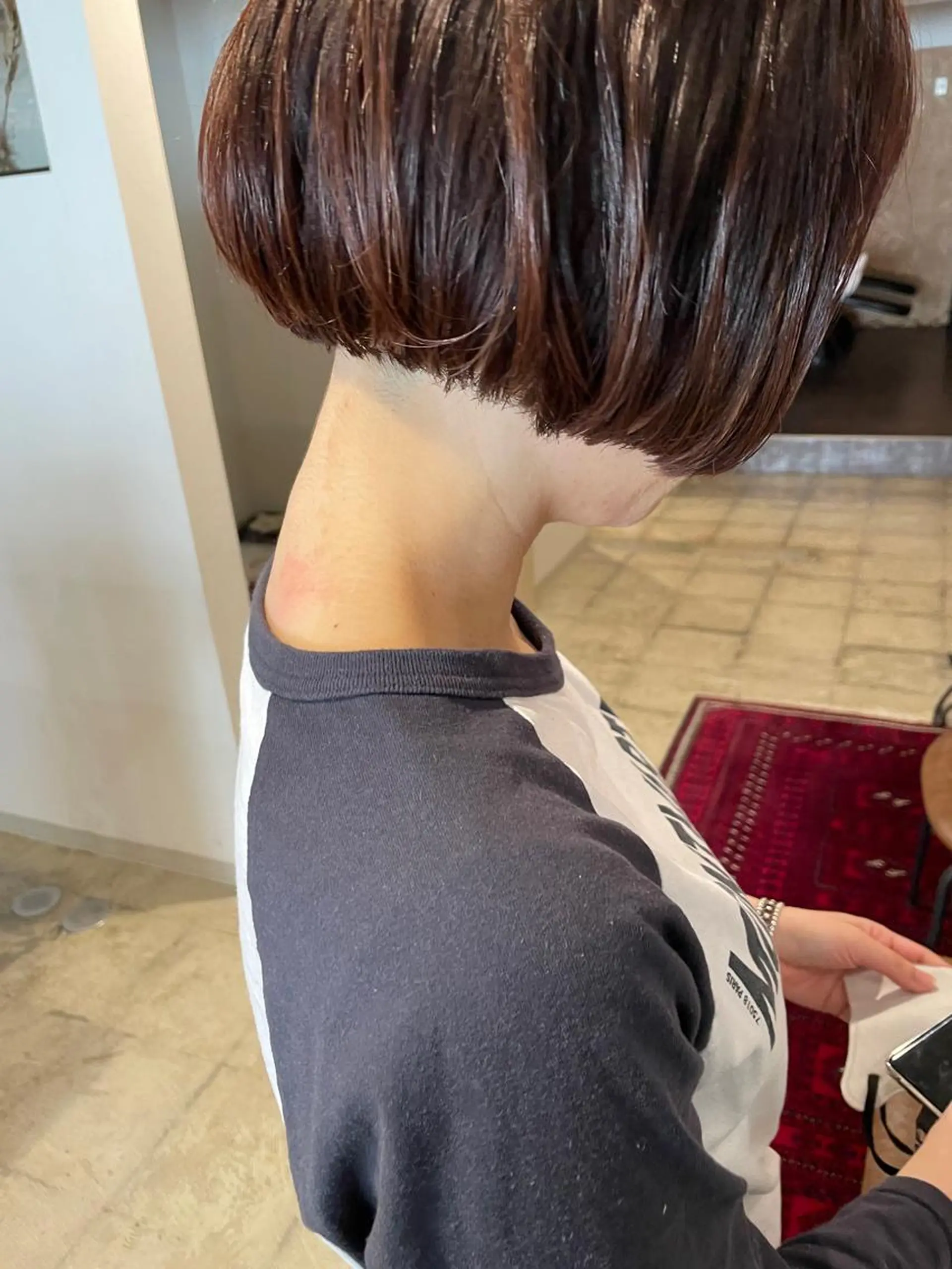 ショート ボブ カット ヘアカラー トリートメント さの あやねのヘアスタイル