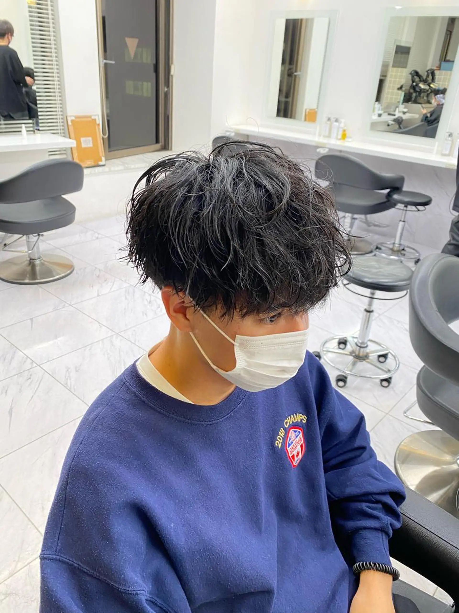 ショート パーマ ヘアアレンジ メンズ メンズ特化 水口湧太のヘアスタイル