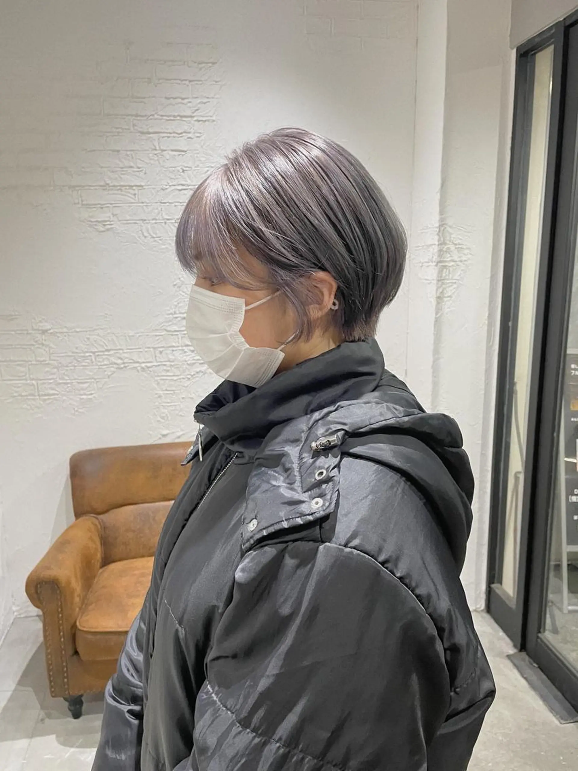 ショート ハイライト 髪質改善 韓国風ヘア レイヤーカット 縮毛矯正 ヘアカラー ヨシムラ リオのヘアスタイル