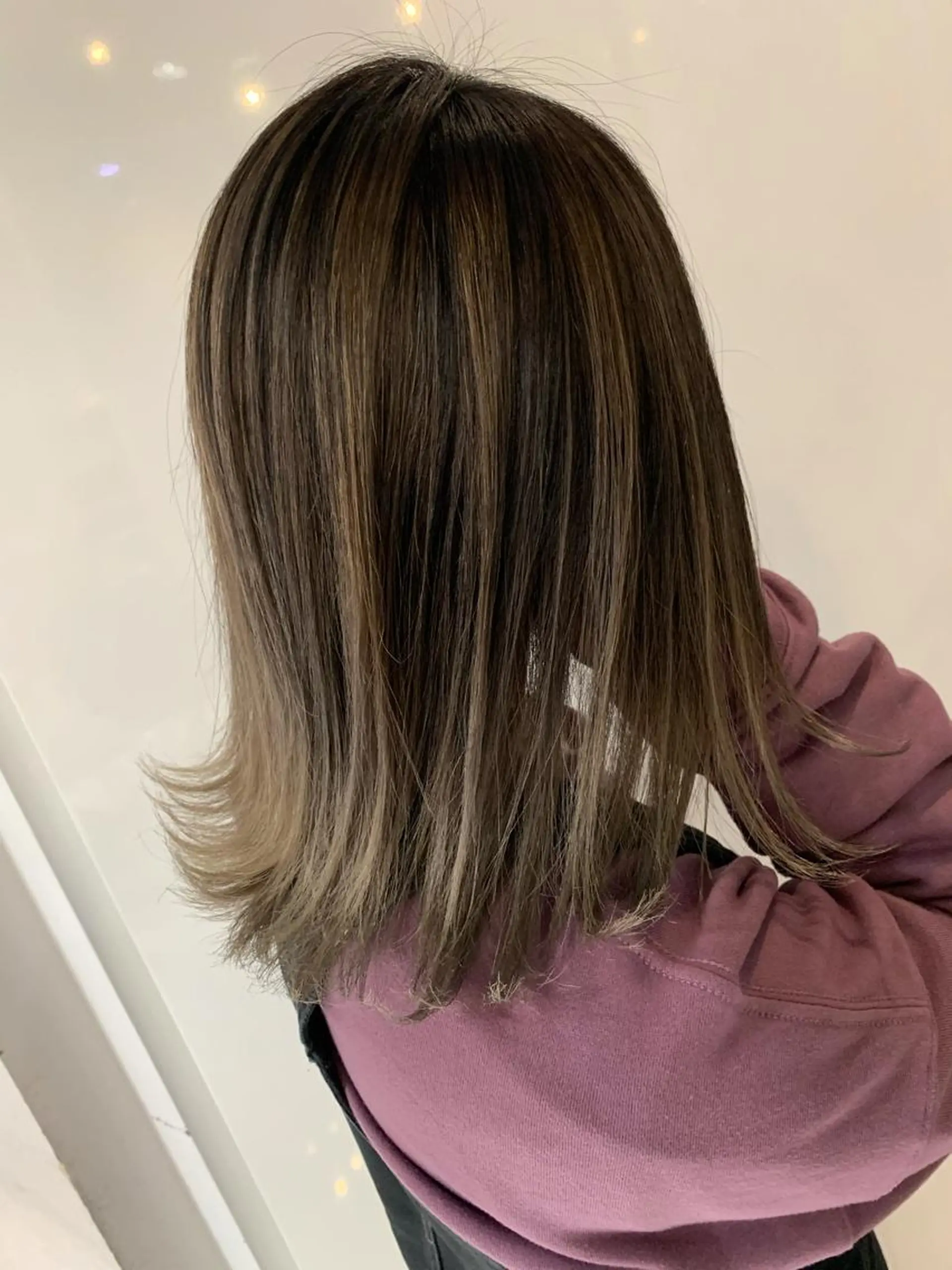 セミロング カラー パーマ ヘアアレンジ 【公式】amble luxe池袋東口🩷のヘアスタイル