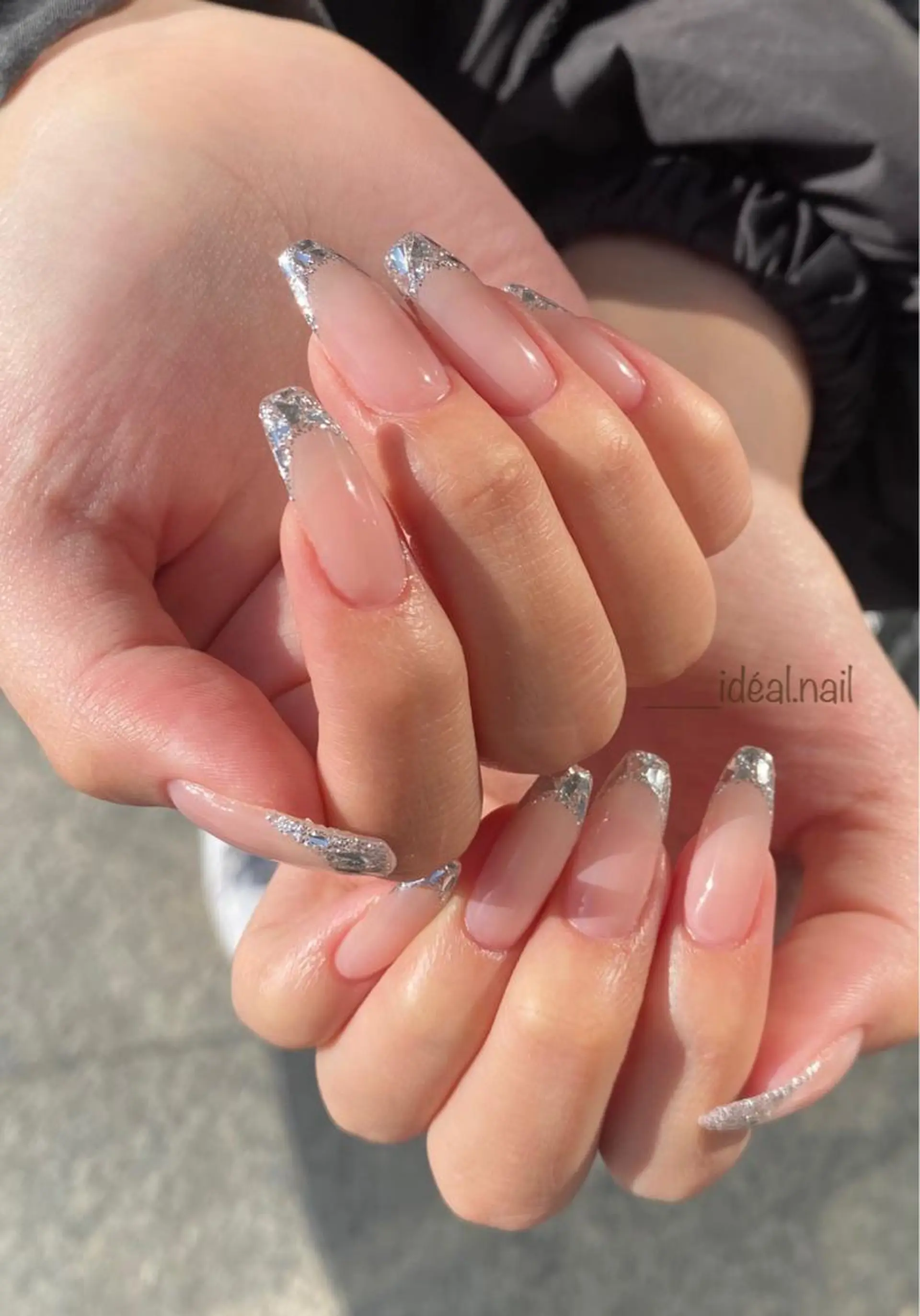 ネイル フレンチネイル ガラスフレンチ ロングネイル ショートネイル ide. Mikiのネイルデザイン