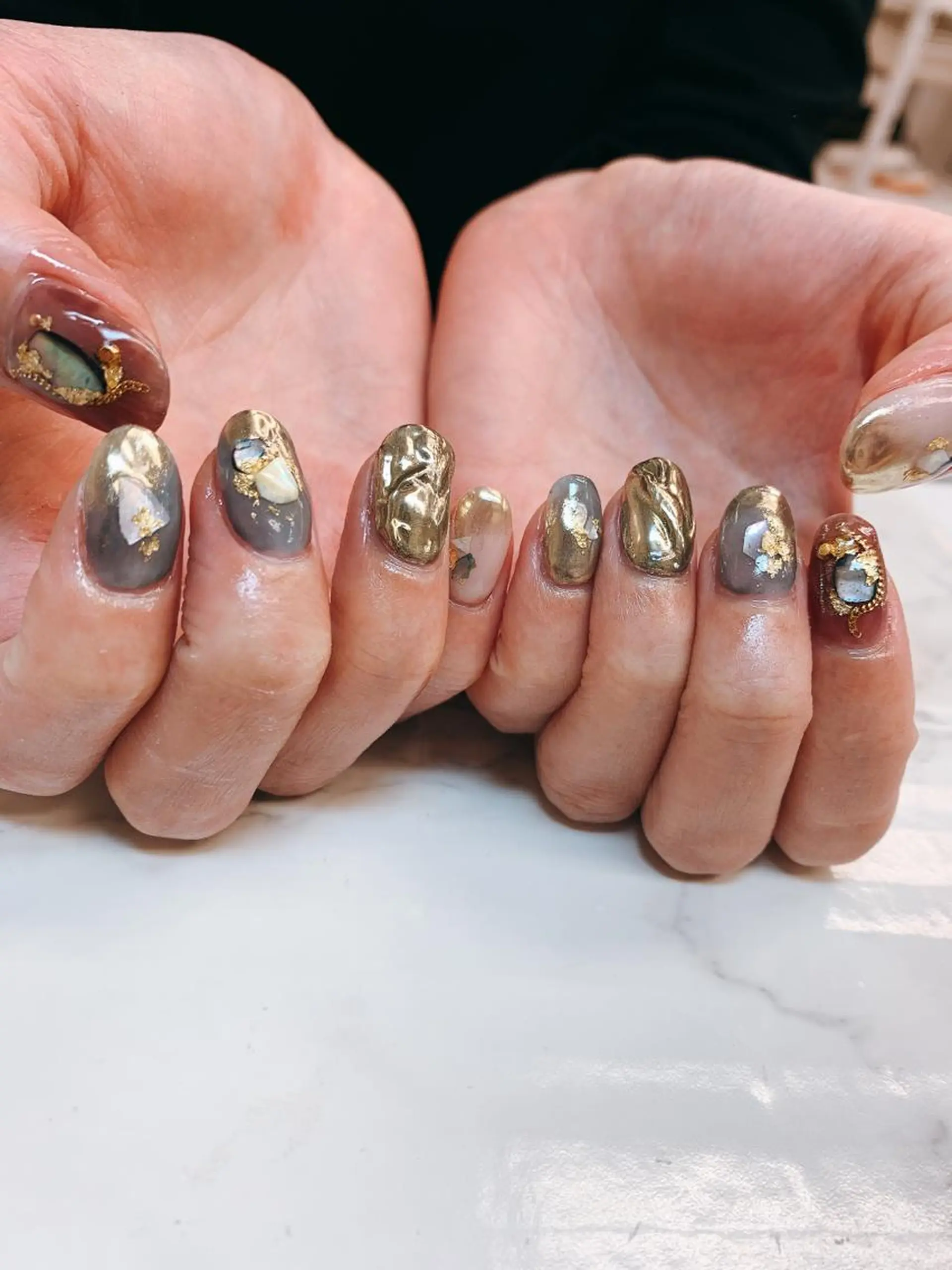 ネイル ニュアンスネイル ハンドネイル Blancnail 江口のネイルデザイン