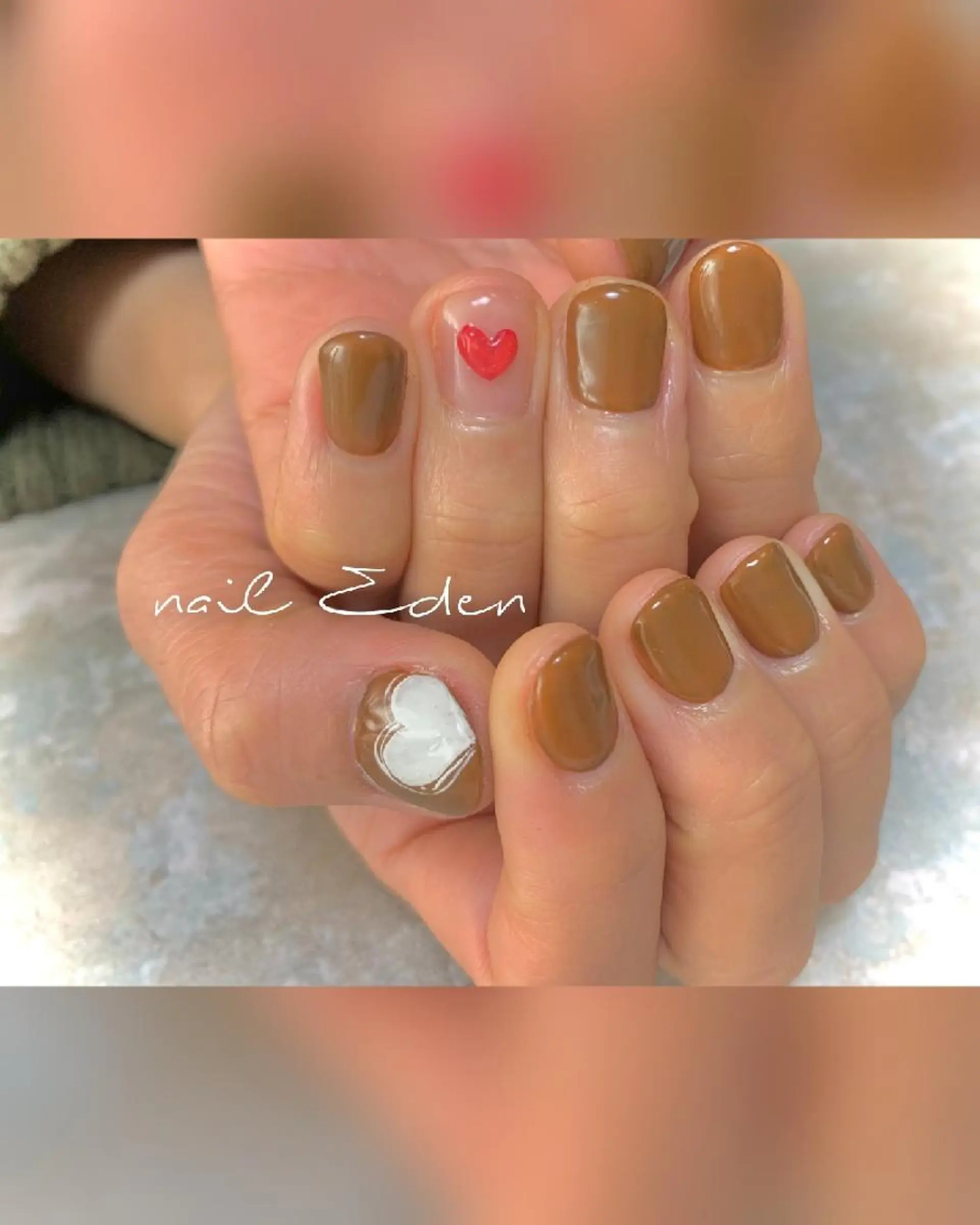 ネイル 持ち込み バレンタイン ハンドネイル ハンドケア Eden　private nail saron所属・Eden ♾️のネイルデザイン