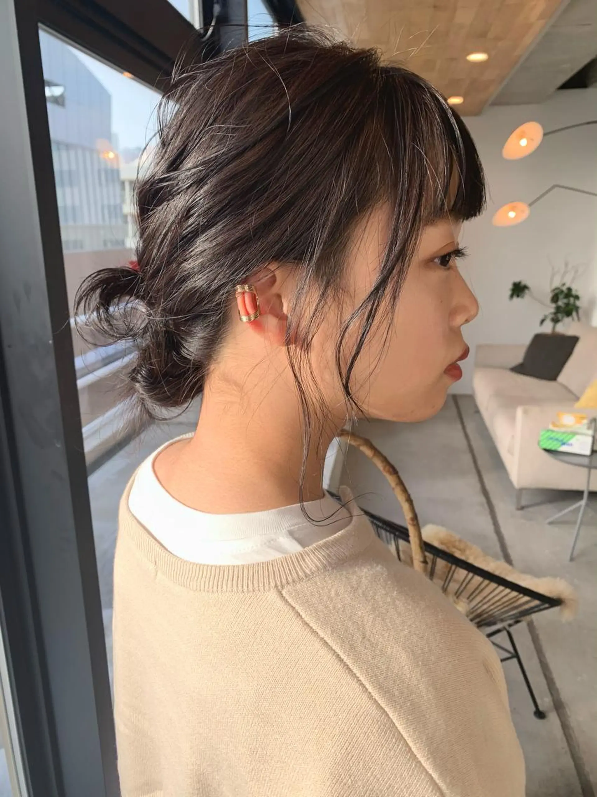 セミロング ヘアアレンジ ピンクベージュ/新潟 万代/高橋桃葉🍑のヘアスタイル