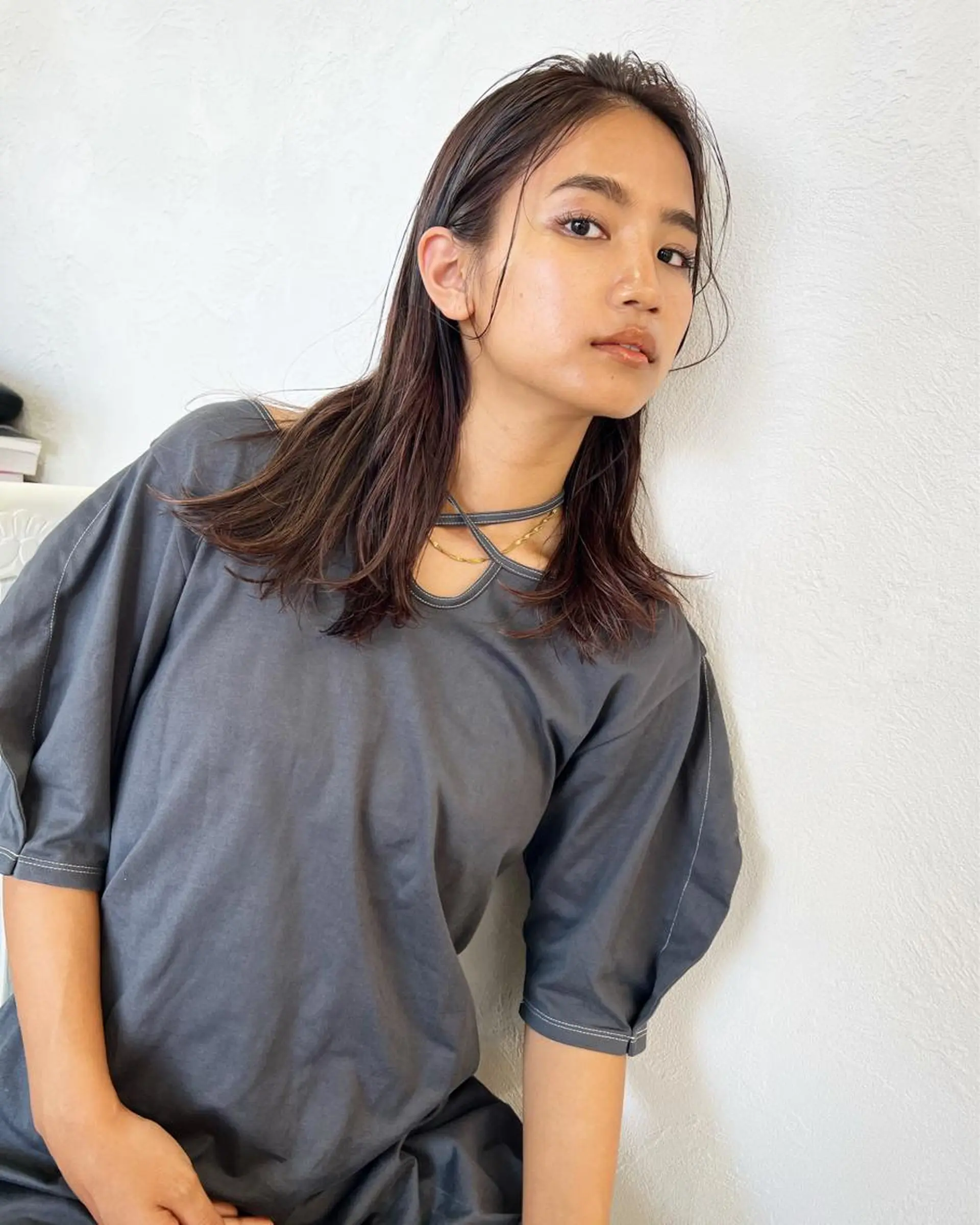 セミロング カラー テトネ タカシのヘアスタイル