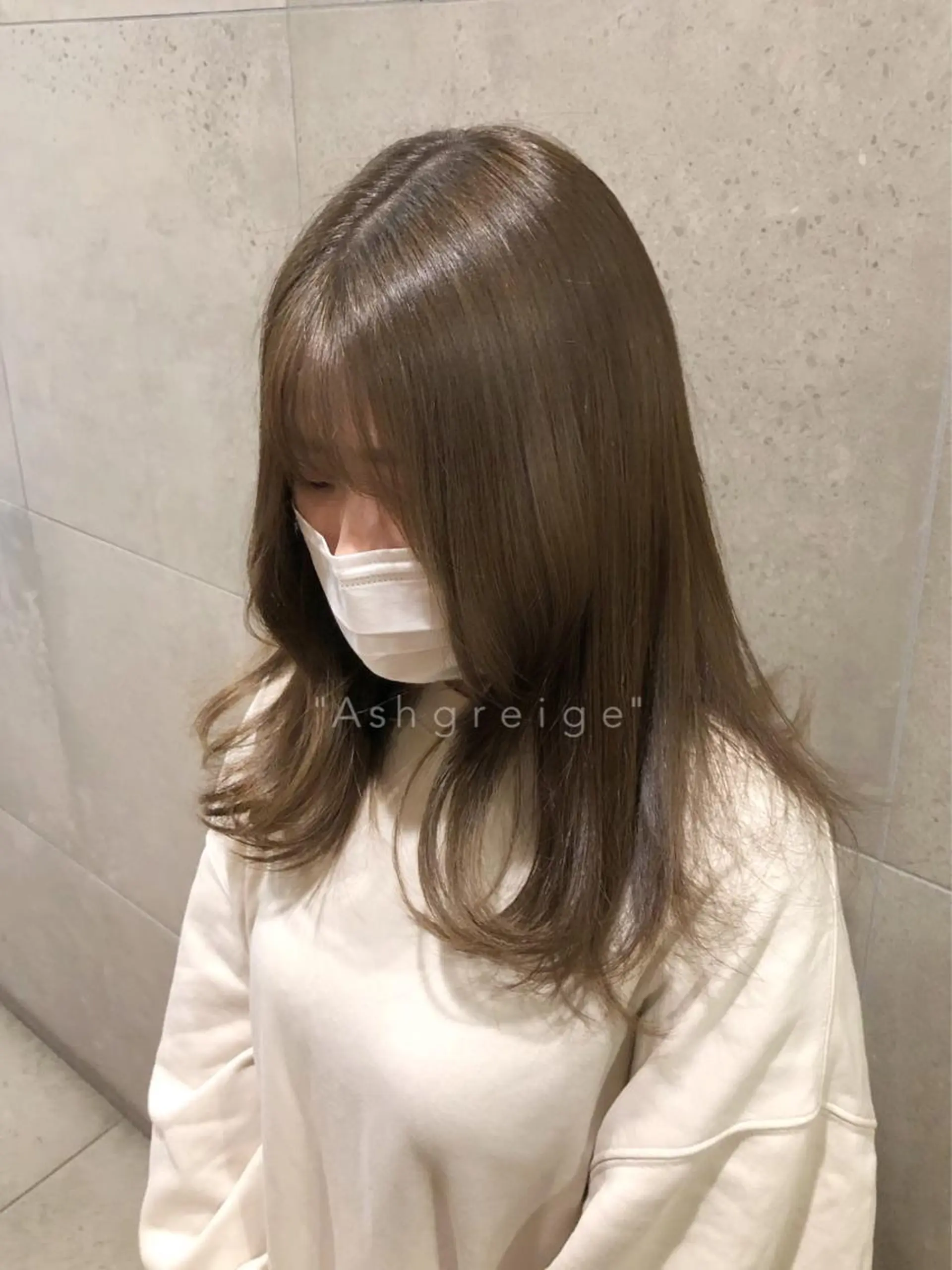 ロング カラー グレージュ ヘアカラー トリートメント 山中 優 🎨大人艶colorのヘアスタイル