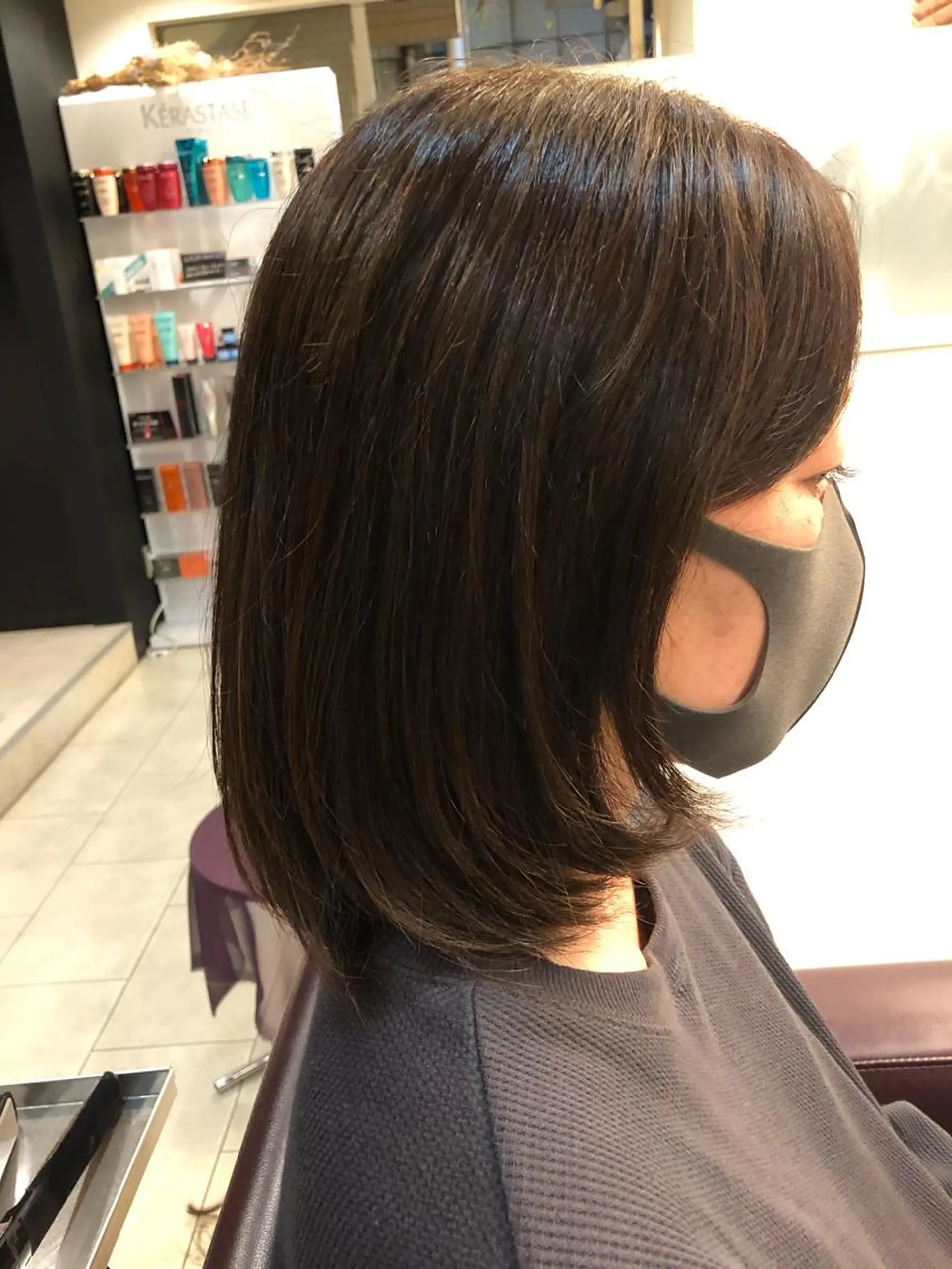 ミディアム ボブレイヤー ボブ レイヤーカット こすげひろと カラー講師のヘアスタイル