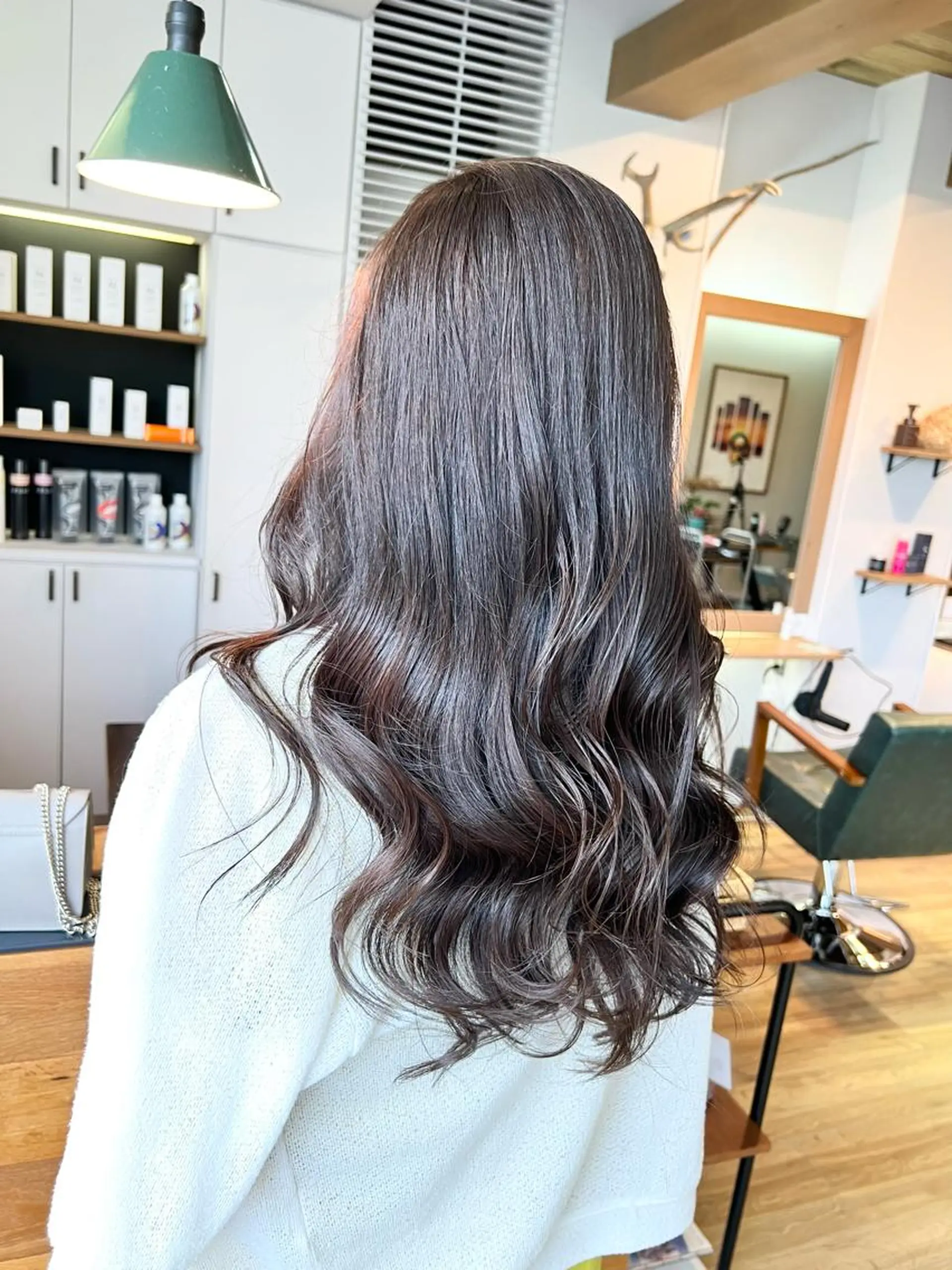 ロング カラー グレージュ カット ヘアカラー トリートメント 堀 望美のヘアスタイル
