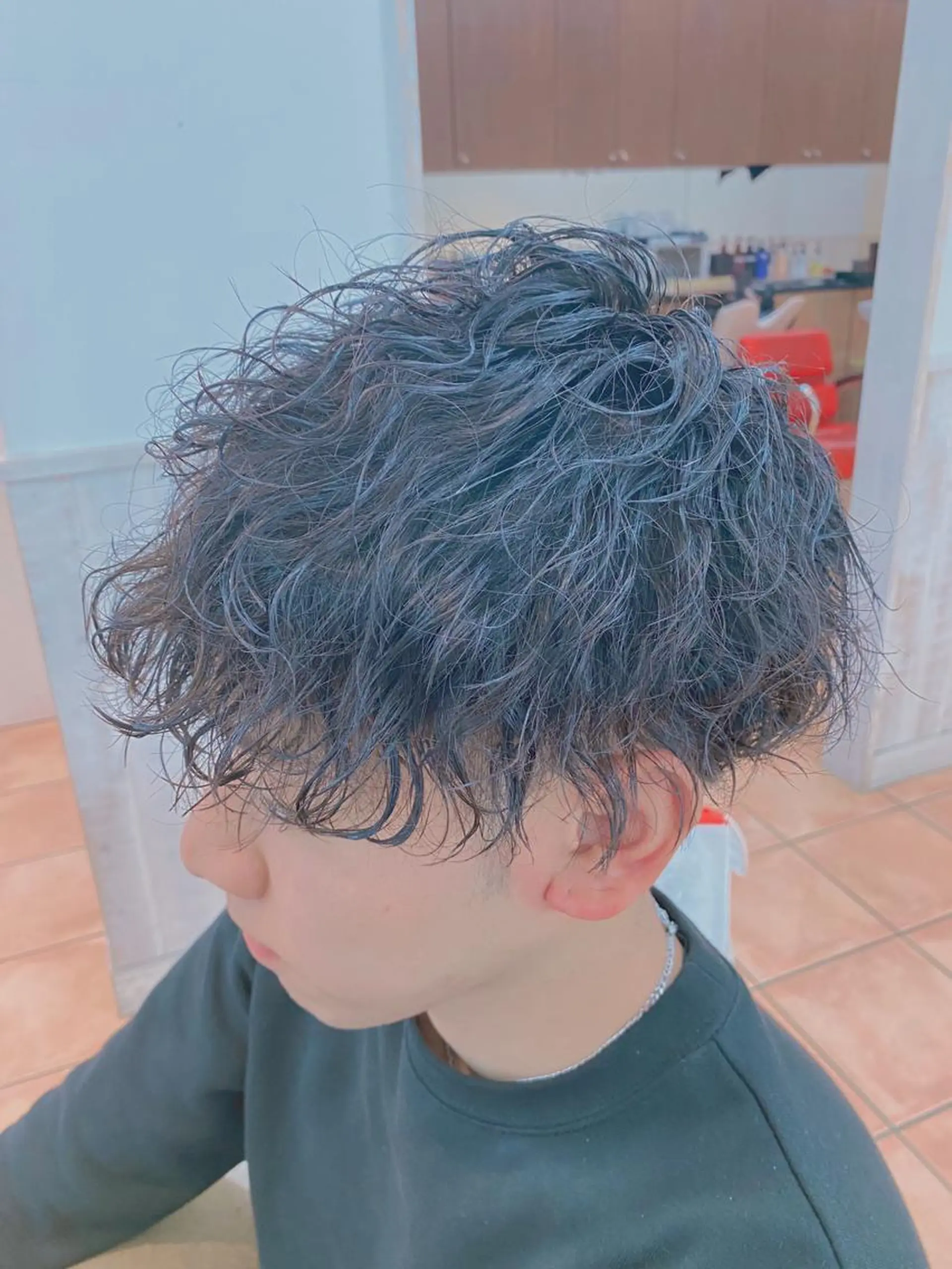 ショート カット パーマ カラー特化 横川　翔希のヘアスタイル