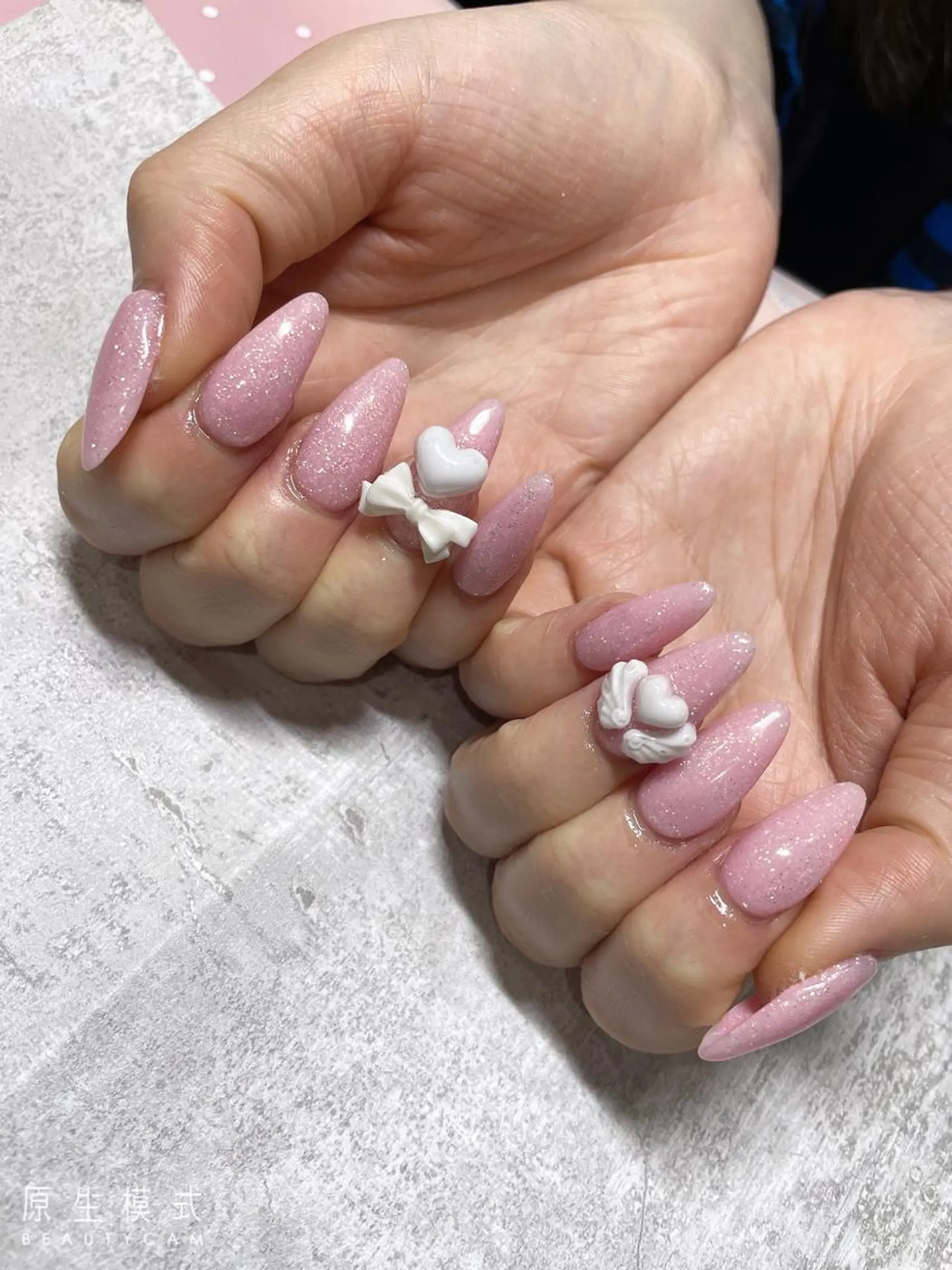 ミディアム ネイル ハンドネイル 《LB》ラブリエ Nail&eyeのマツエク・マツパデザイン
