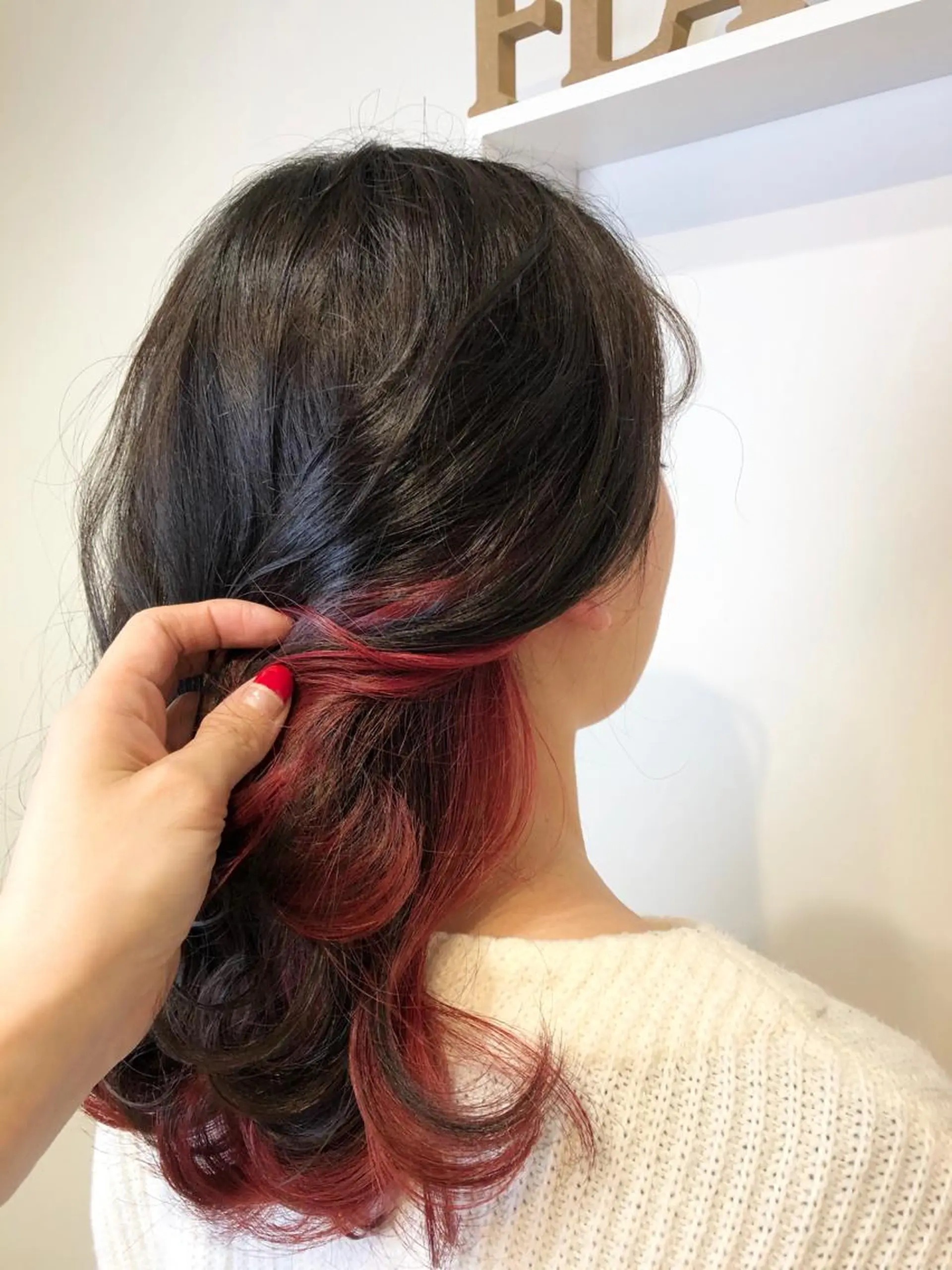 ミディアム カラー カット ヘアカラー トリートメント 青野 文香のヘアスタイル