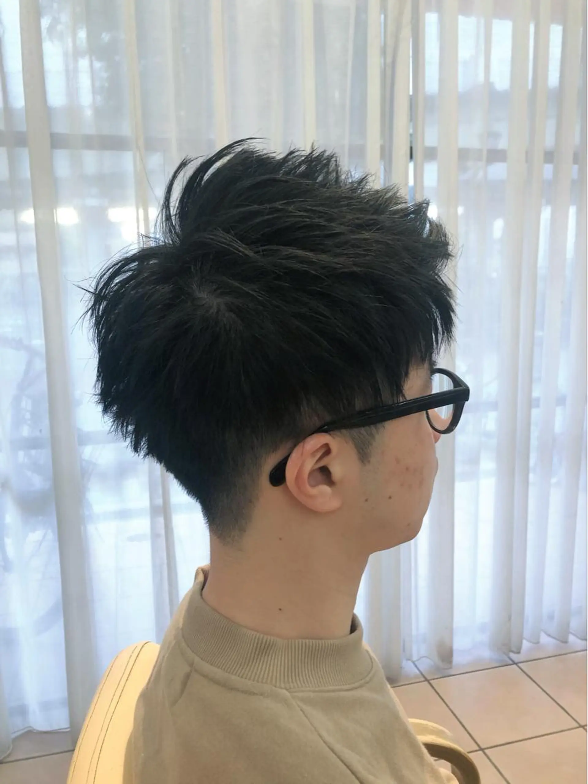 メンズ 刈り上げ 地毛風ストレート ⚡️下ノ村柊斗⚡️のヘアスタイル