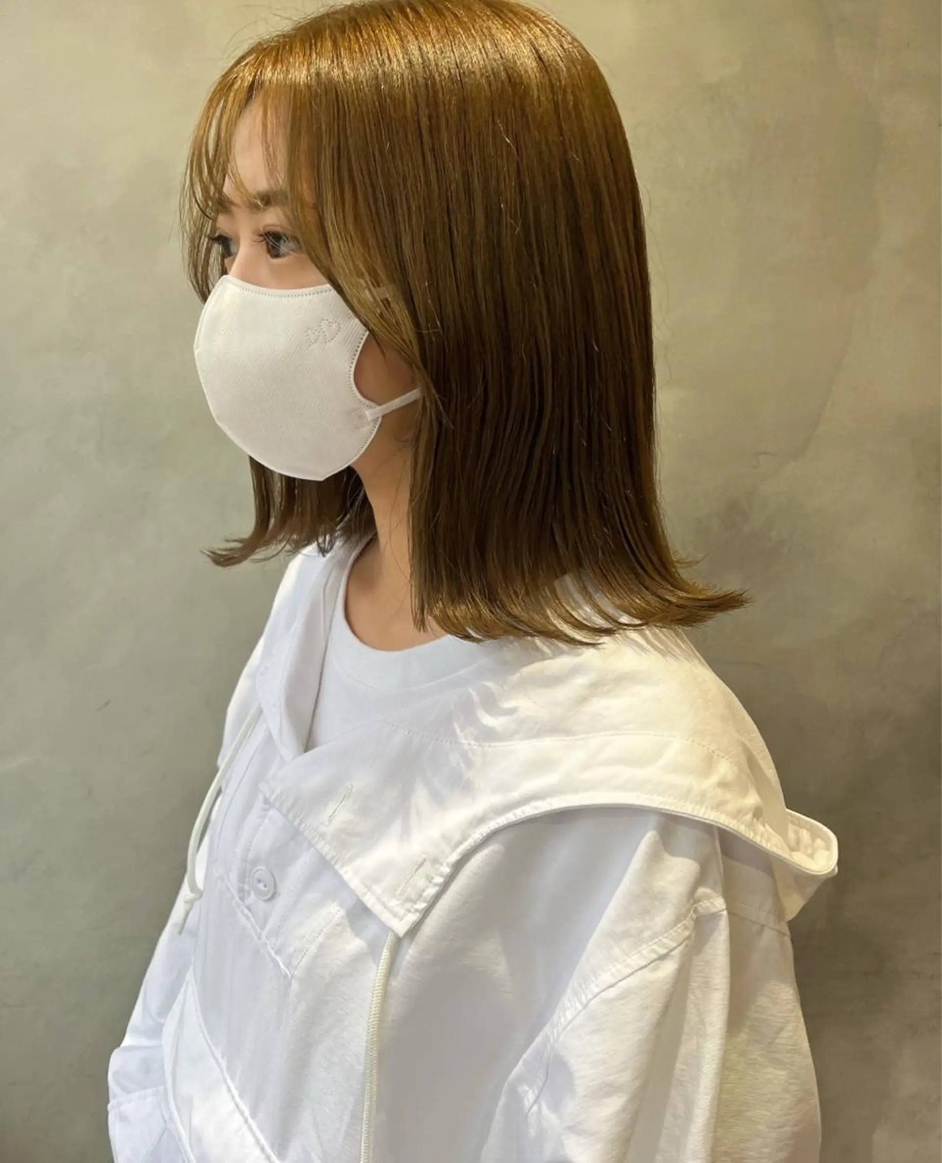 ミディアム 奥田 蓮のヘアスタイル