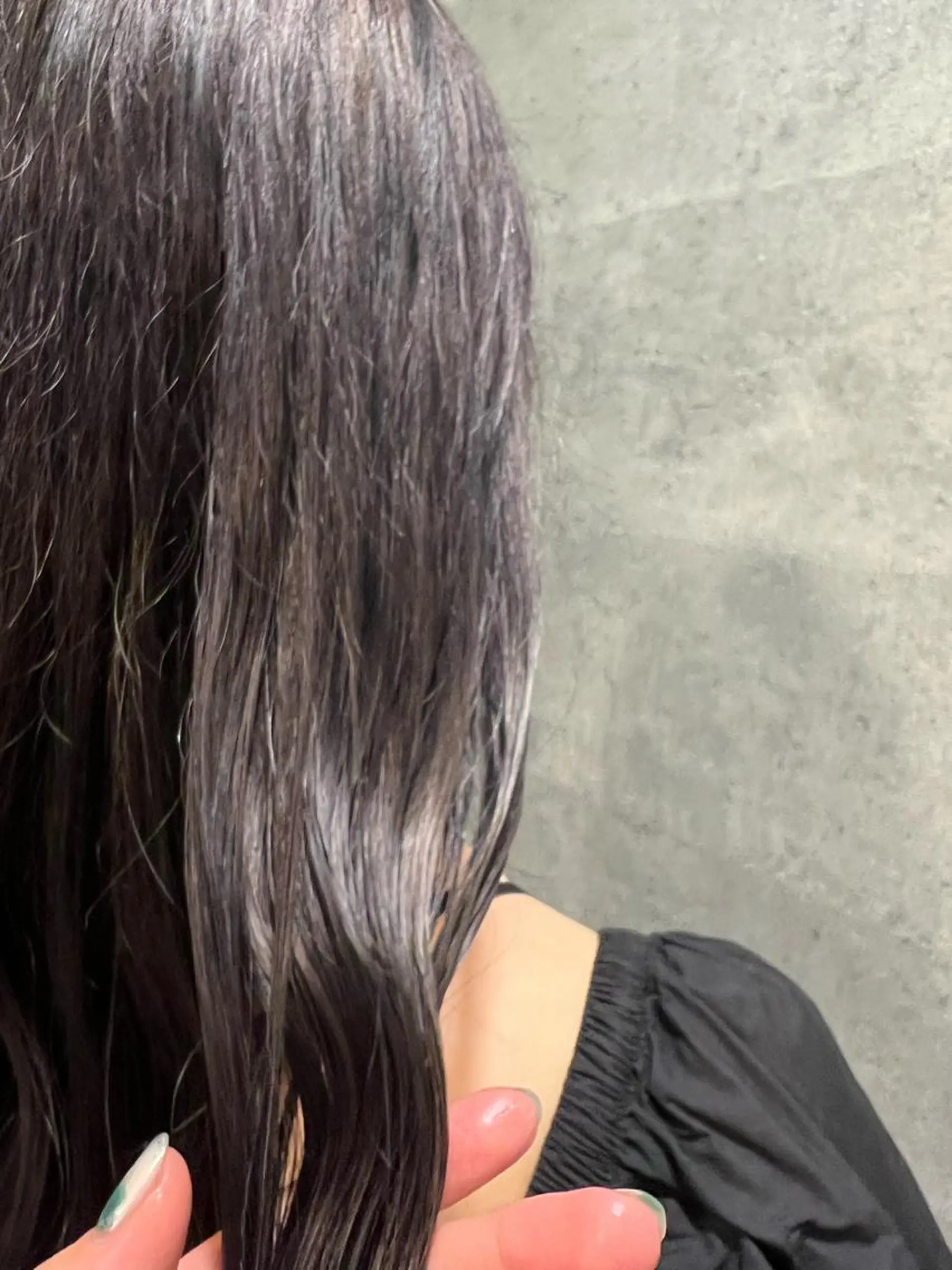 ロング カラー グレージュ ラベンダーカラー ラベンダーグレージュ ラベンダーグレー 和田 真由子のヘアスタイル